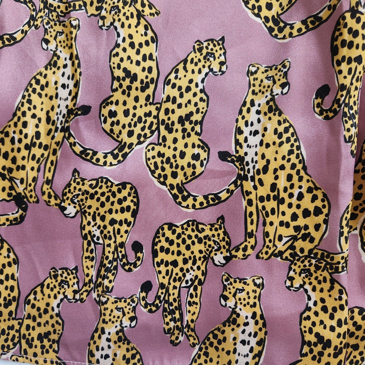 π Lavender Brown Mauve Pink Cheetah Print Mini Belted Dress β Women Size S
