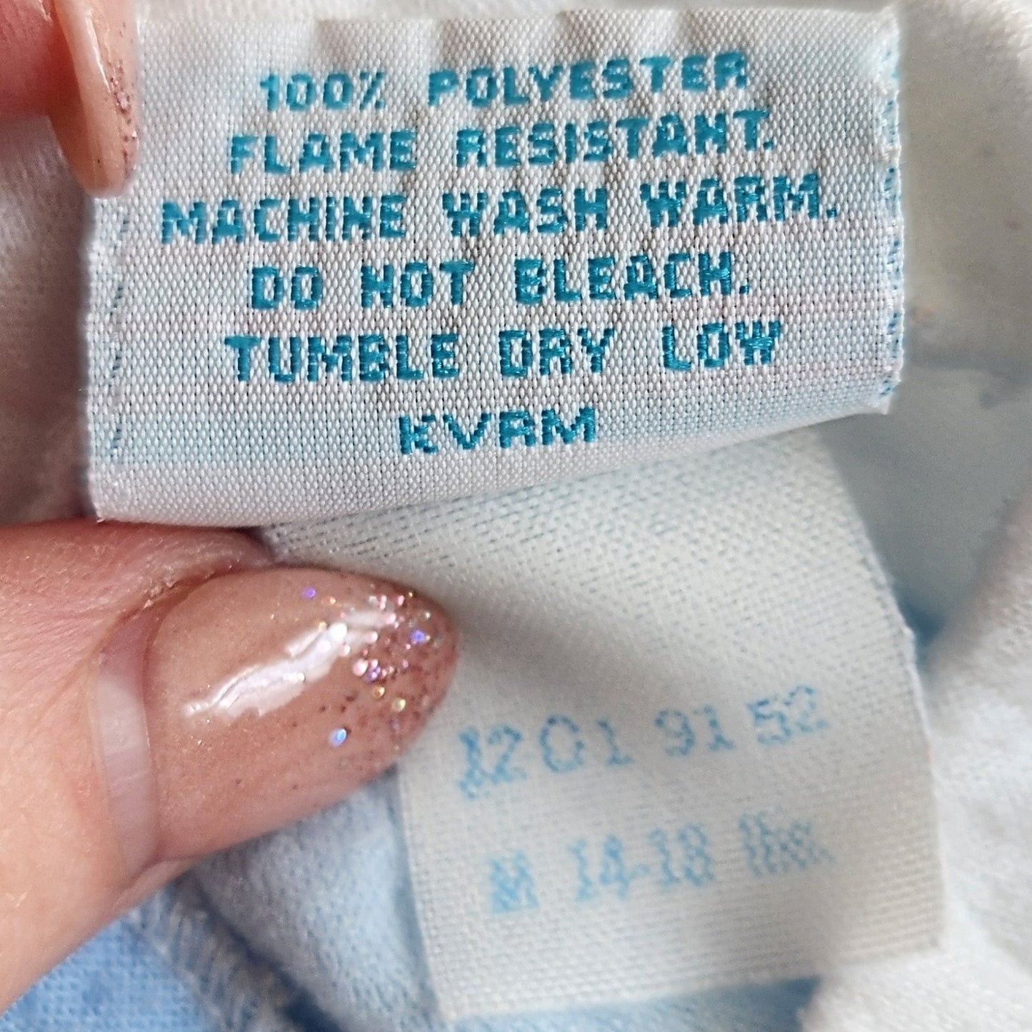 LéRoi Vintage 80s Kov.R.Alls Blue Baby Bear Quilted Footie Sleeper Size 0-3 mos