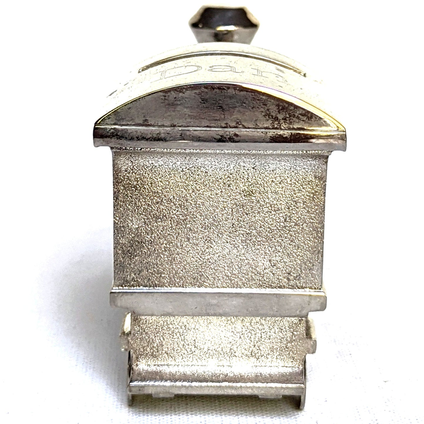 Vintage 1990s Silverplate Metal Train Coin Piggy Bank Collectible Keepsake "Dan"