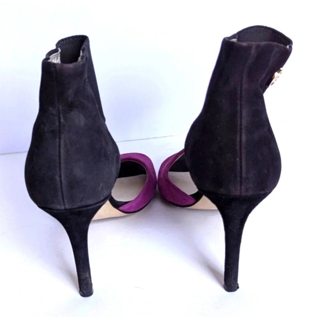Michael Kors Sivian Bootie Suede Pomegranate Stiletto 4.5” Heels Size Women 8 M