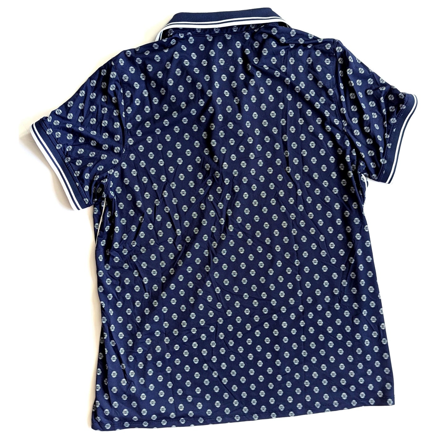 Vineyard Vines Women's Performance Polo Shirt Navy Blue & White Size L