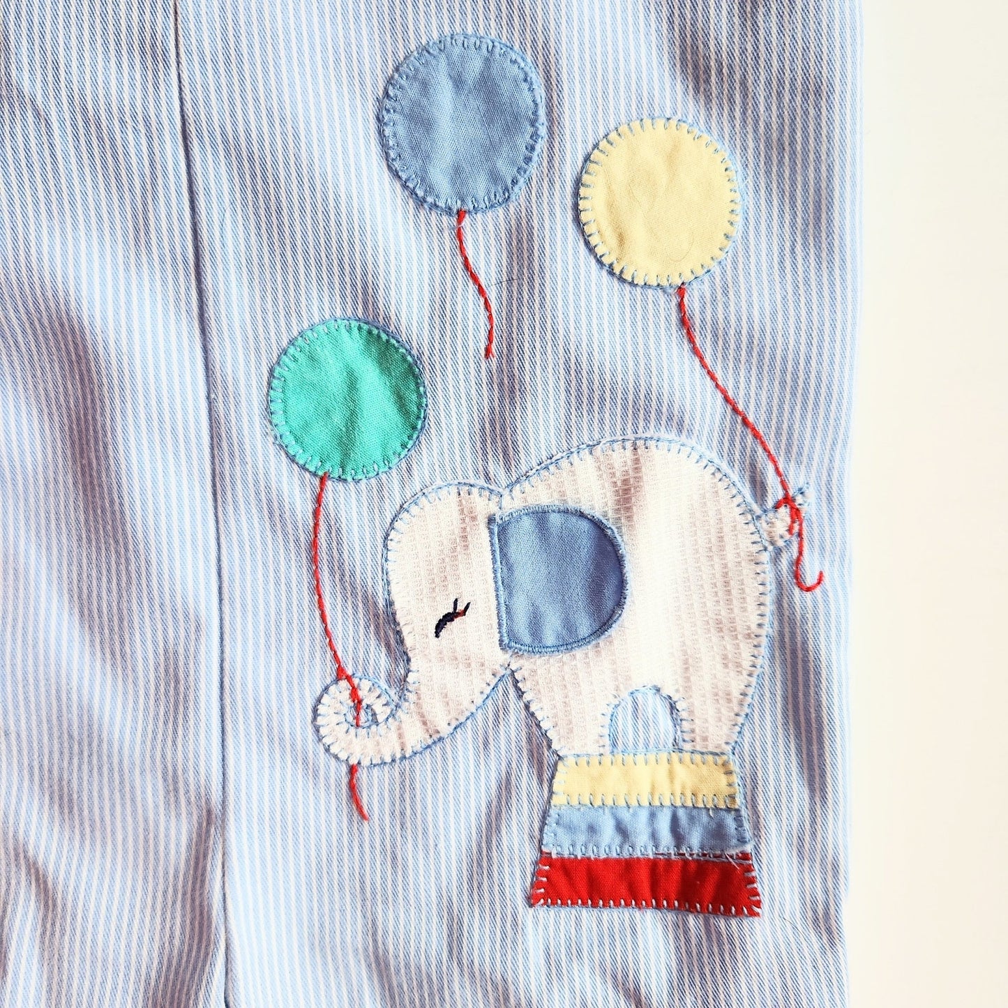 Baby Togs Vintage 80s Circus Elephant Balloons Striped Romper & Shirt Sz 18 mos