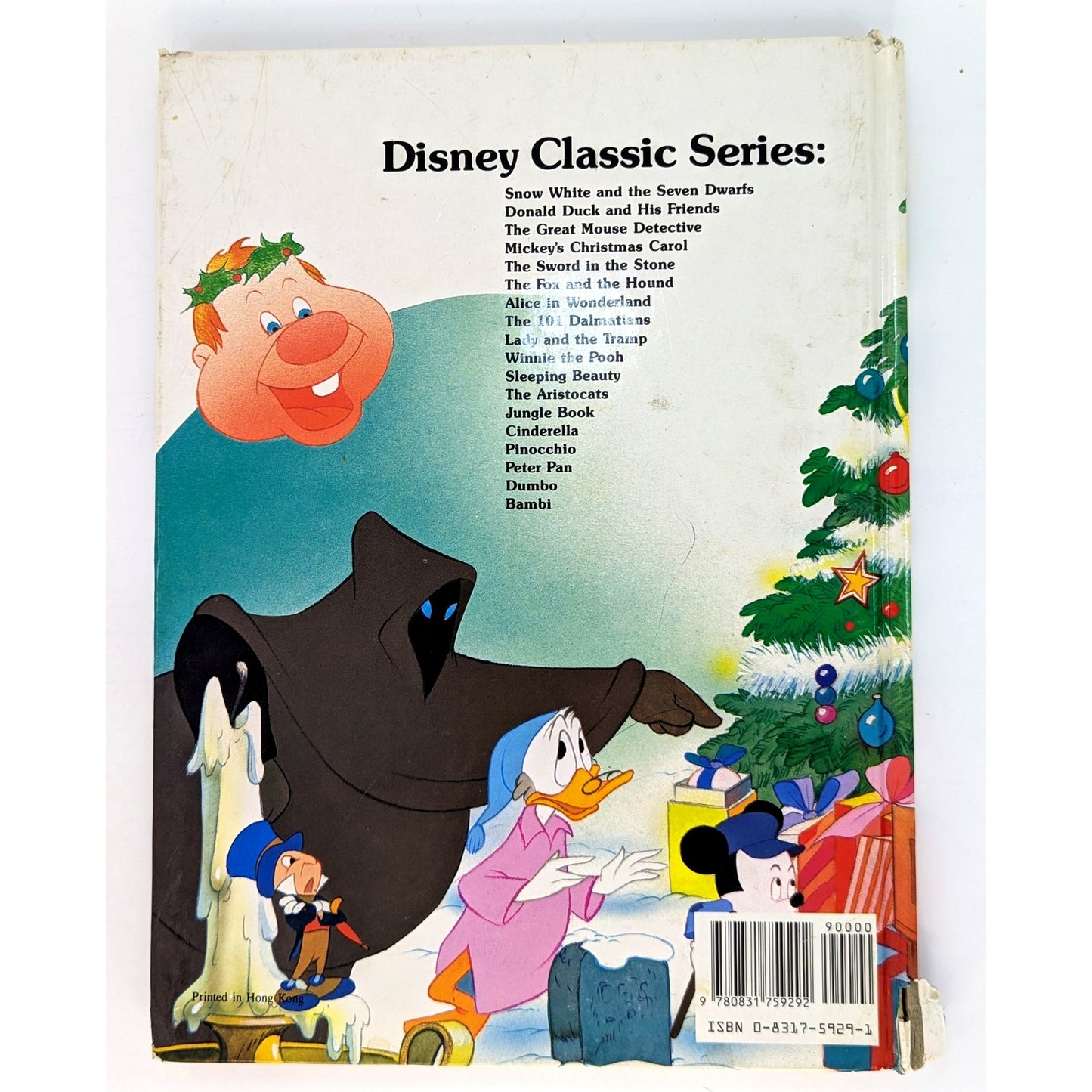 Disney Mickey's Christmas Carol Hardcover Children's Holiday Book Vintage 1988