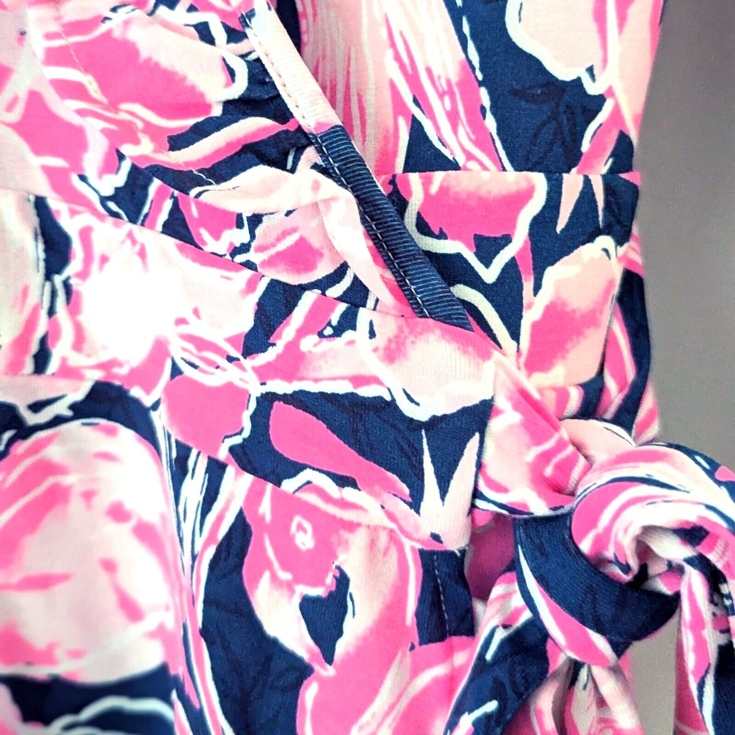 Lilly Pulitzer Jessalynne Romper in Inky Navy Flamingle Skort Dress Size XS