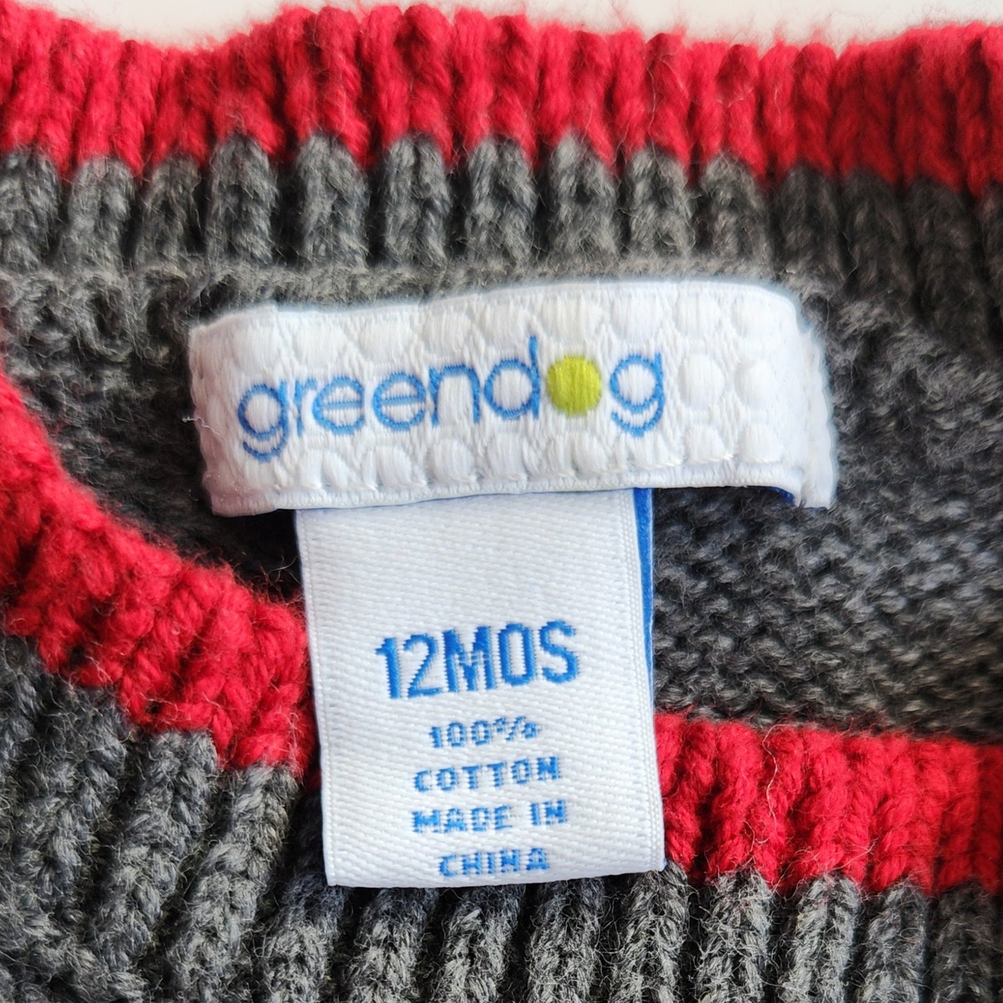 Greendog Vintage Y2K Christmas Holiday Train Embroidered Sweater Vest Sz 12 mos