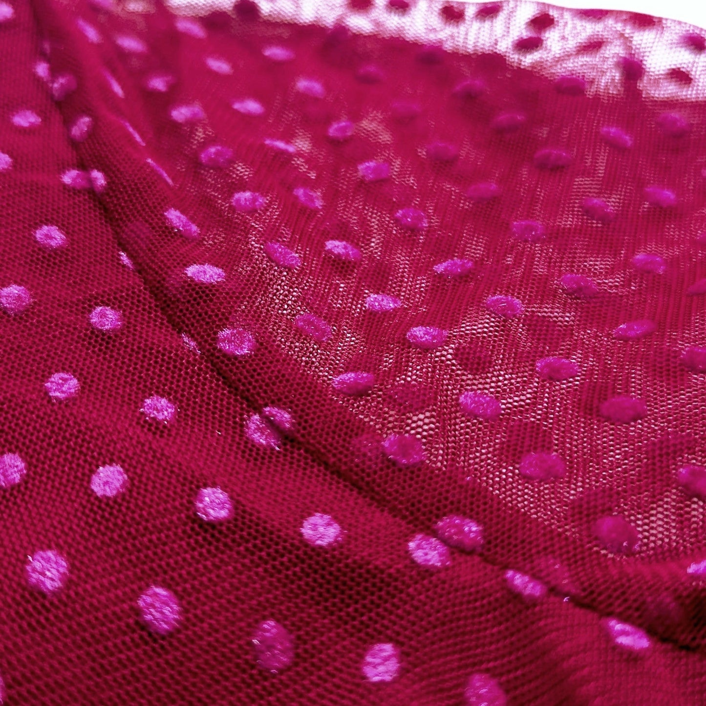 Mini Boden Girls Flocked Spot Winter Party Dress in Warm Cranberry Red – Size 13-14Y – NWT