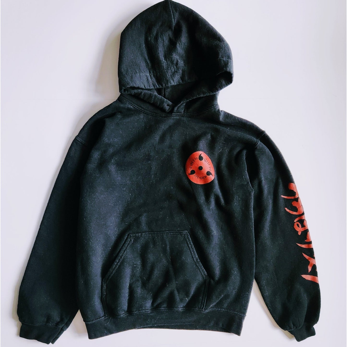 Sasuke Uchiha Naruto Shippuden Pullover Hoodie Sweatshirt Adult Sz S Small Anime