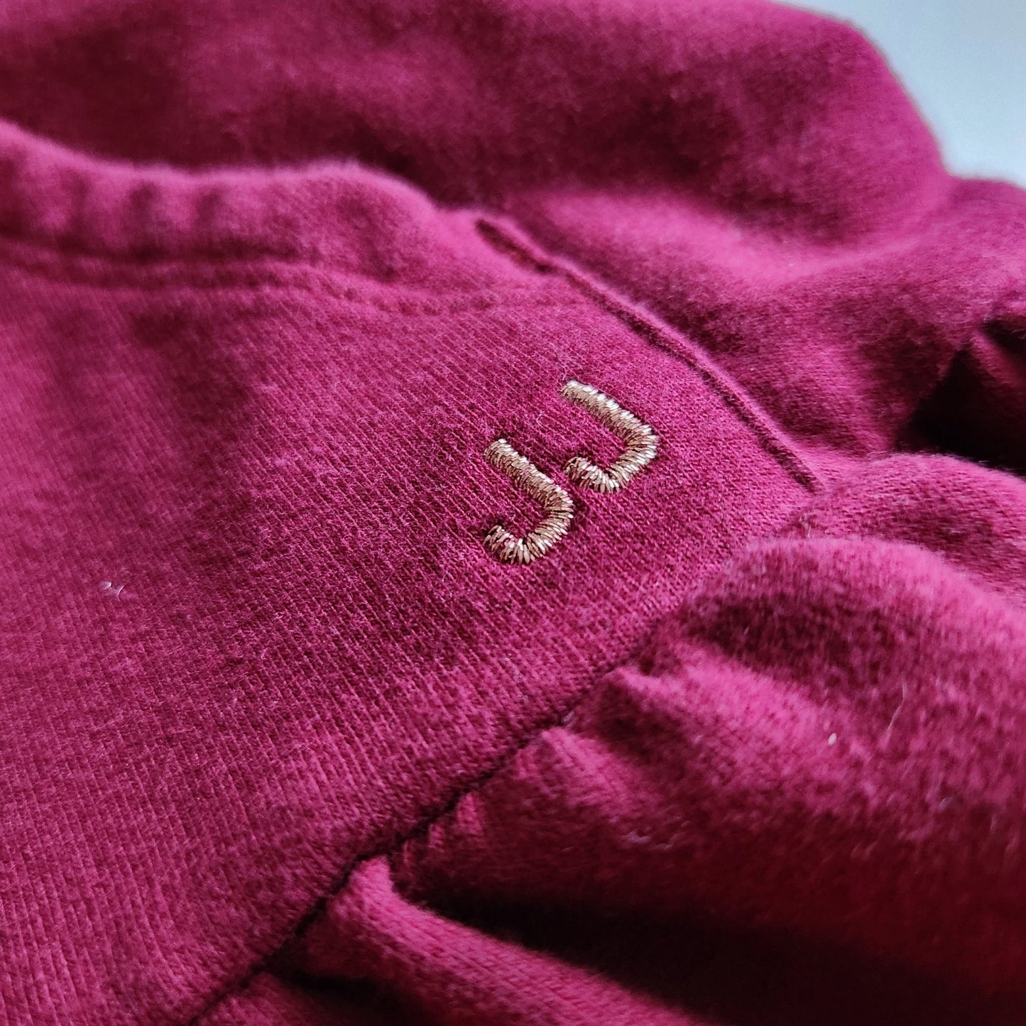 Janie and Jack Burgundy Hooded Dress Size 5 French Terry Dropped Waist Preppy