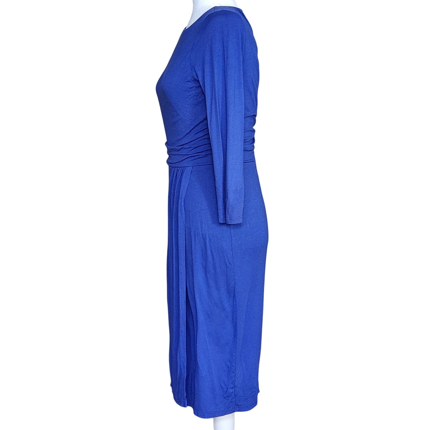 Boden Women's Blue Knee Length 3/4 Sleeve Jersey Stretch Dress Size 6