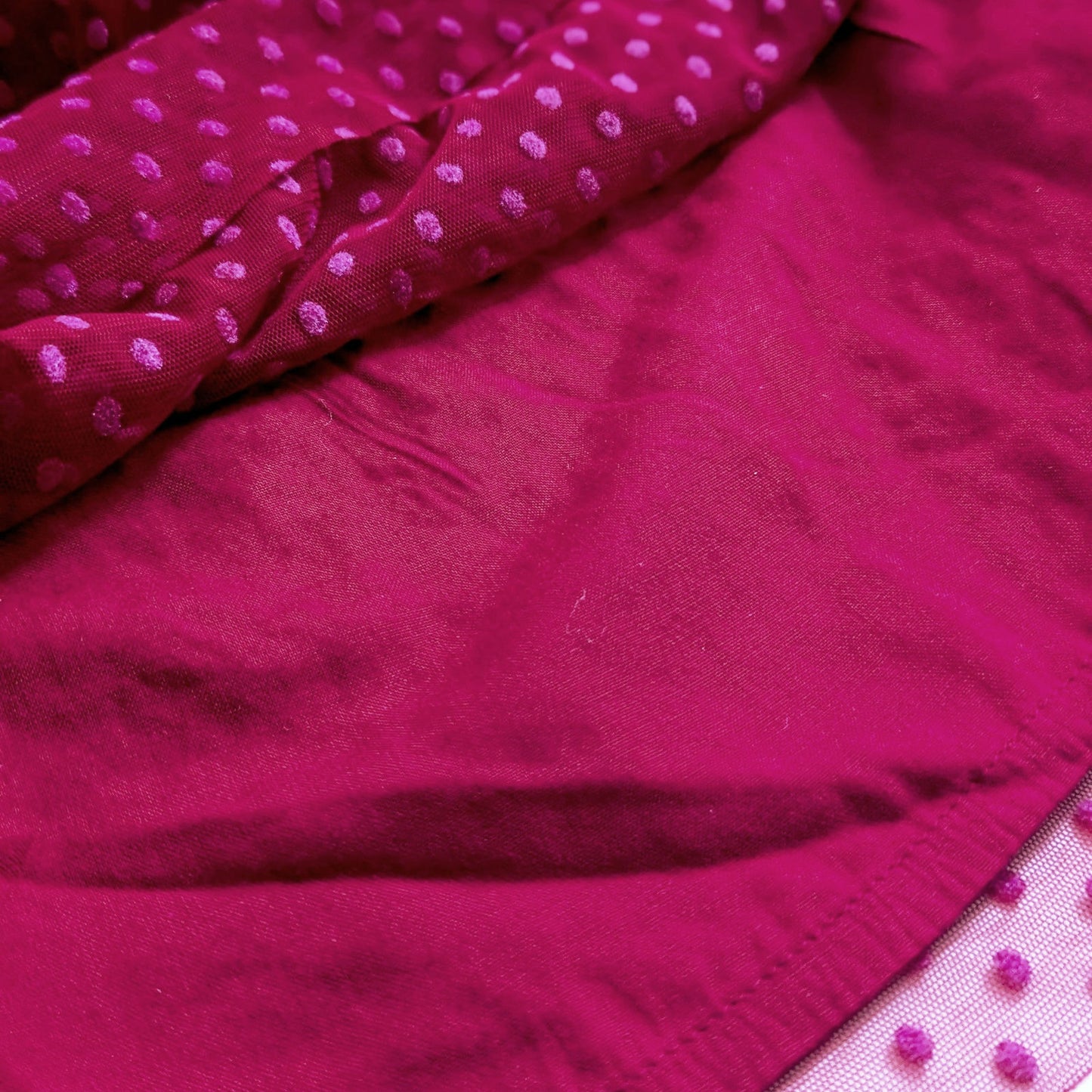 Mini Boden Girls Flocked Spot Winter Party Dress in Warm Cranberry Red – Size 13-14Y – NWT