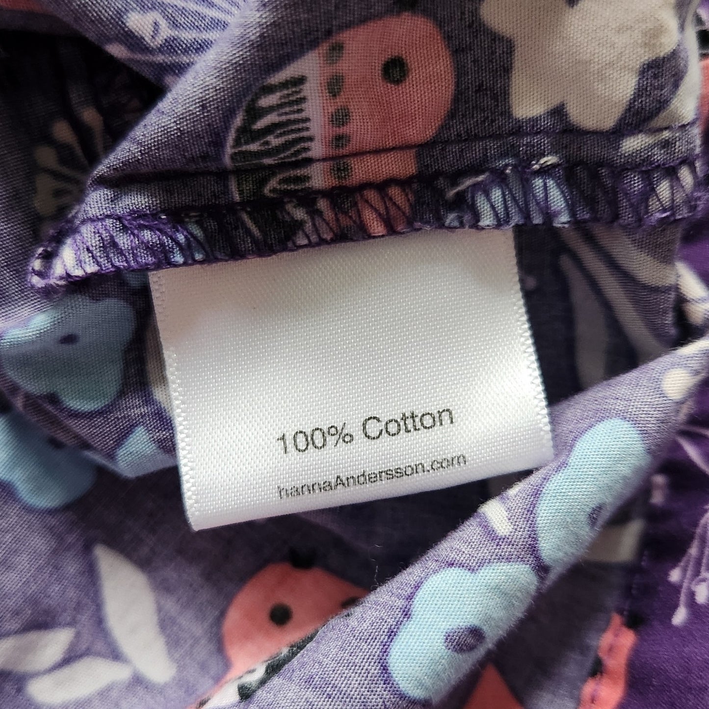 Hanna Andersson Girls Bird Woven Top Chateau Purple Size 14-16 | 160 cm