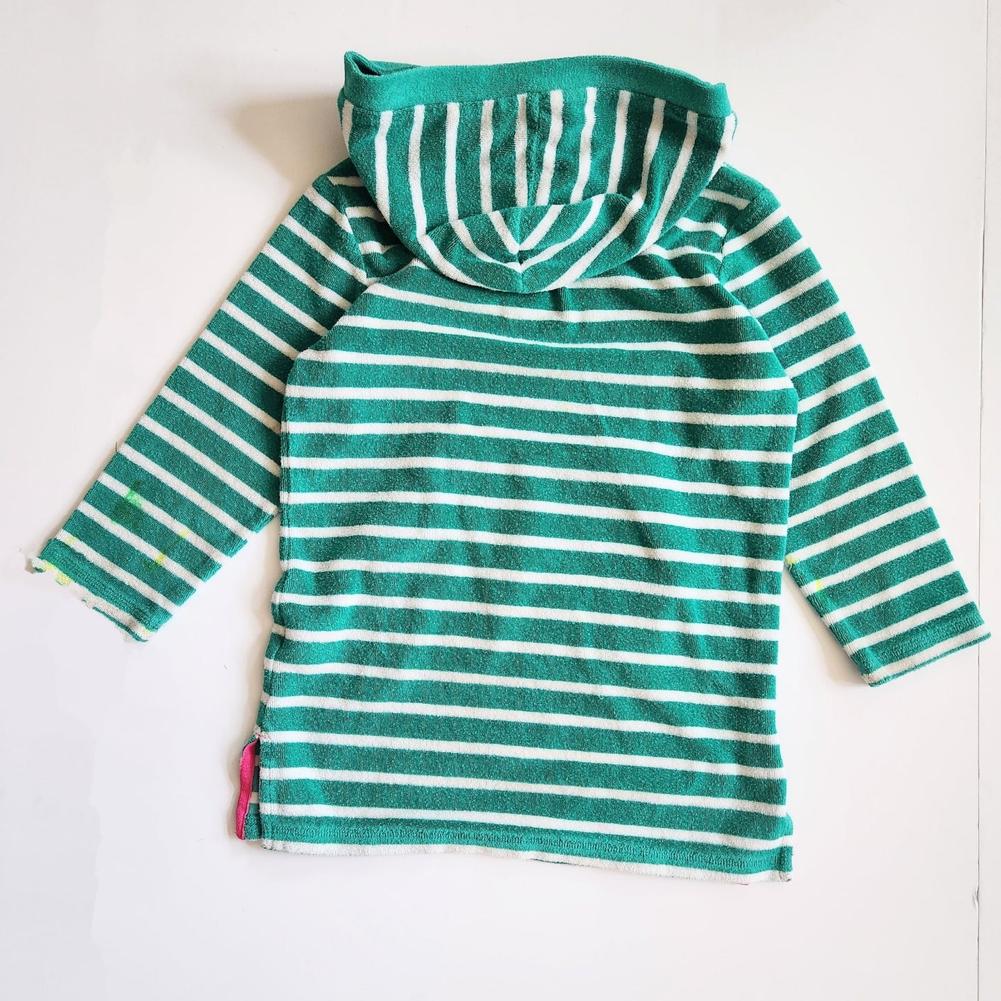 Mini Boden Girls Appliqué Towelling Throw-on in Aquamarine Butterfly Size 4-5 Y | 110 cm