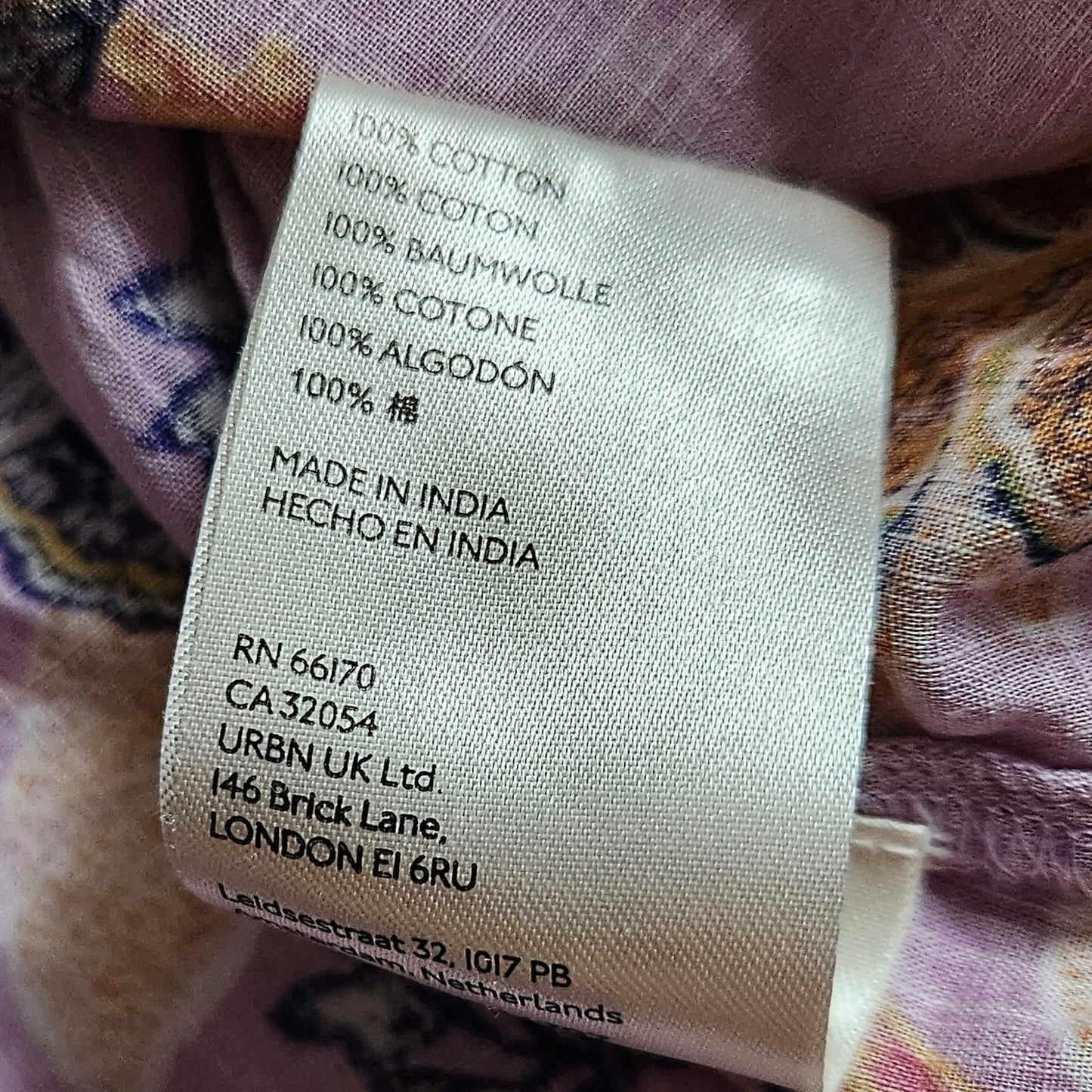 Anthropologie Bohemian Purple Floral Blouse Brass Buttons Flutter Sleeves Size M