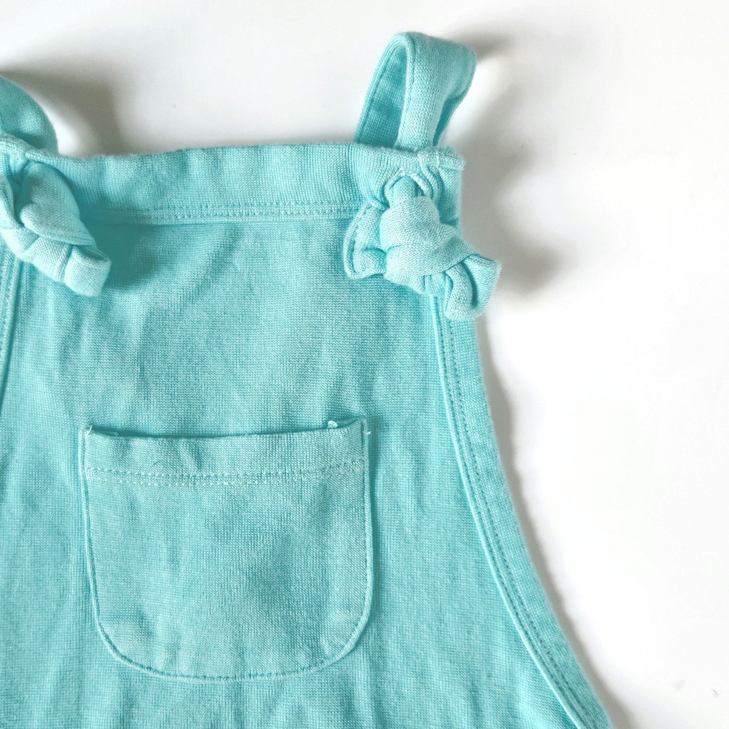 Kyte Baby Bamboo Jersey Adjustable Overall Romper Pants in Turquoise Size 3T