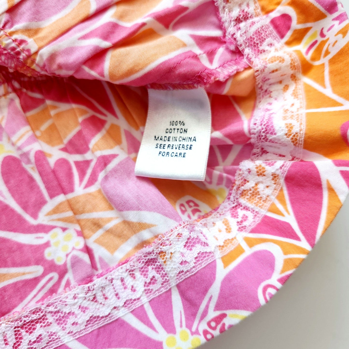 Lilly Pulitzer Vintage Y2K 2000s Girls Pink Orange Daisy Skirt w/ Rick Rack Sz 5