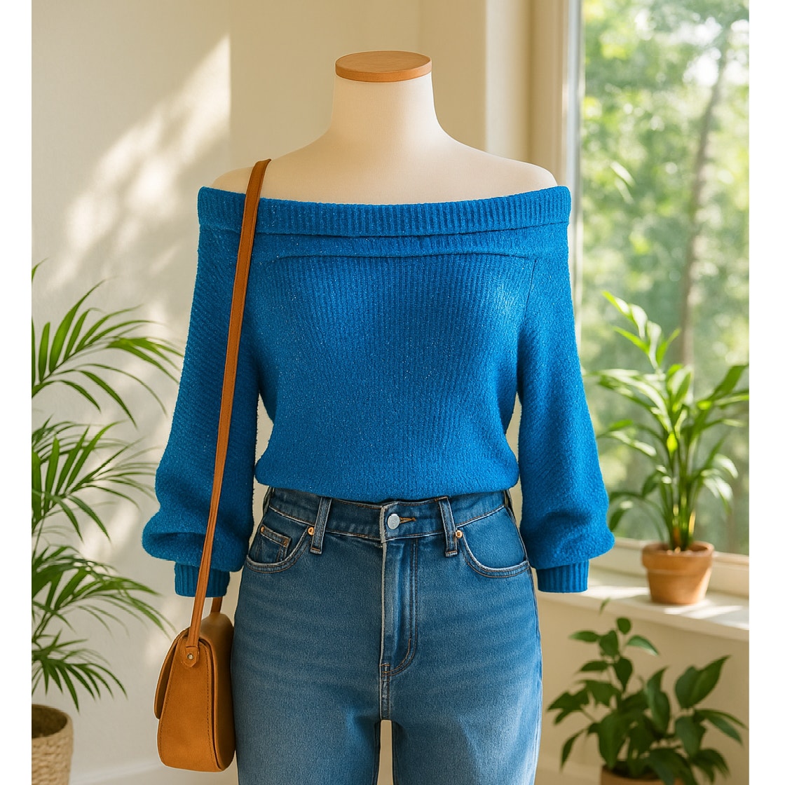 Free People Women's Edessa Pullover Knit Sweater Deep Sea Combo Blue Size M