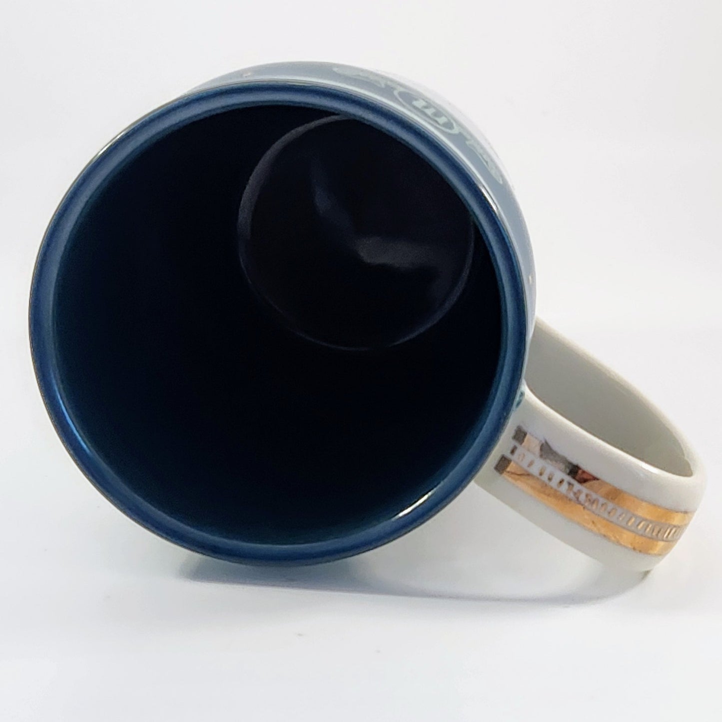 Anthropologie Danielle Kroll Teal & Metallic Gold Zodiac "Scorpio" Mug 14 oz | Home