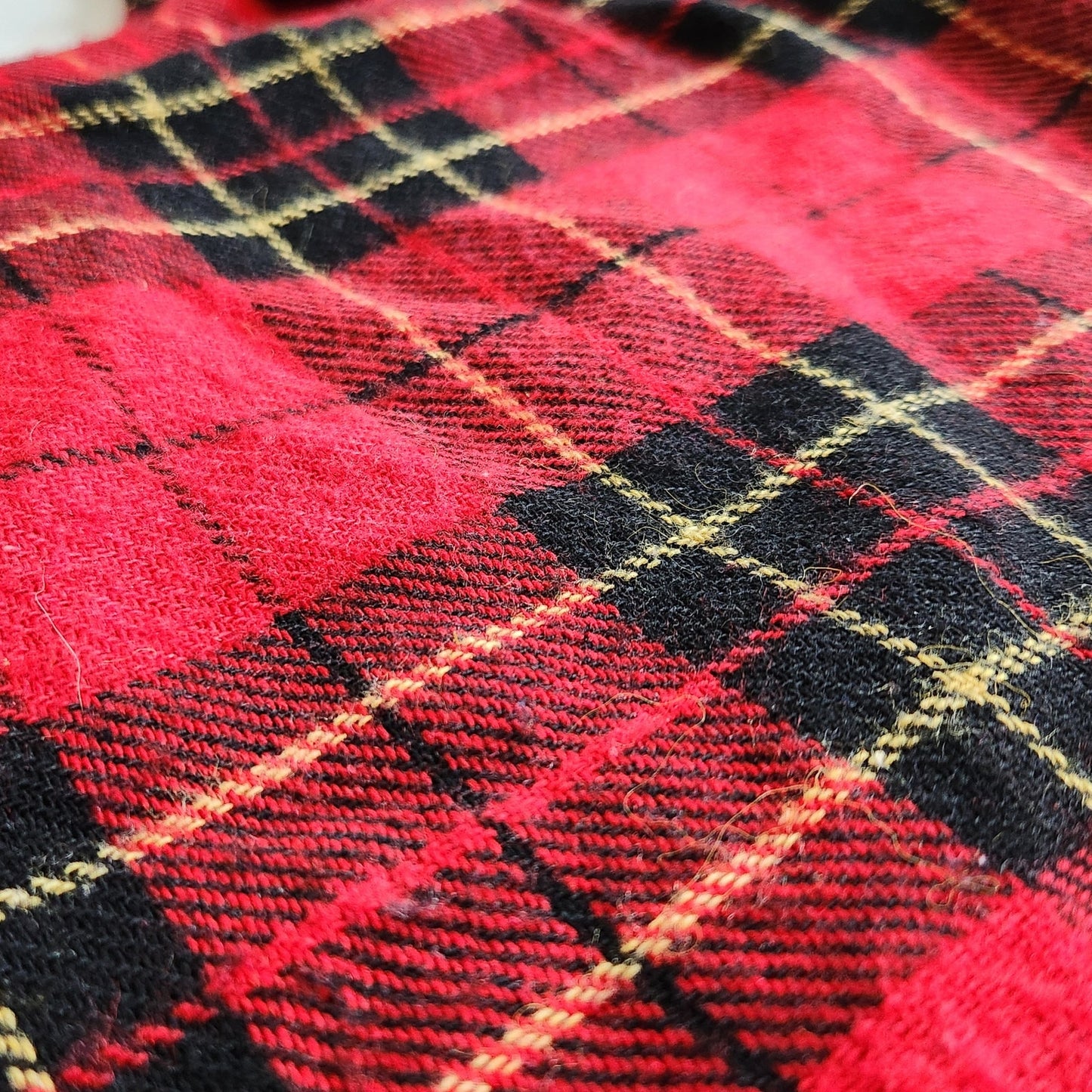 Talbots Kids Vintage 1990s Red Plaid Wool Blend Jumper Dress Size 12