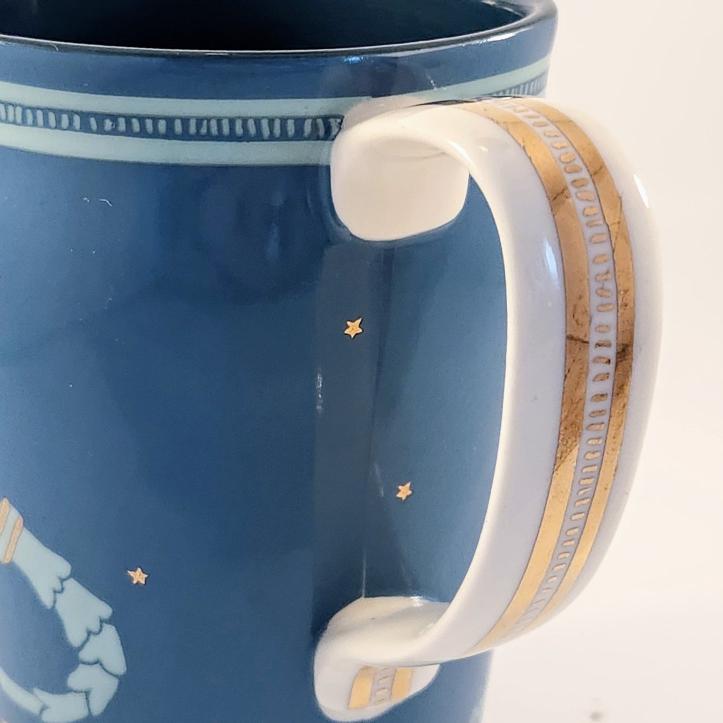 Anthropologie Danielle Kroll Teal & Metallic Gold Zodiac "Scorpio" Mug 14 oz | Home