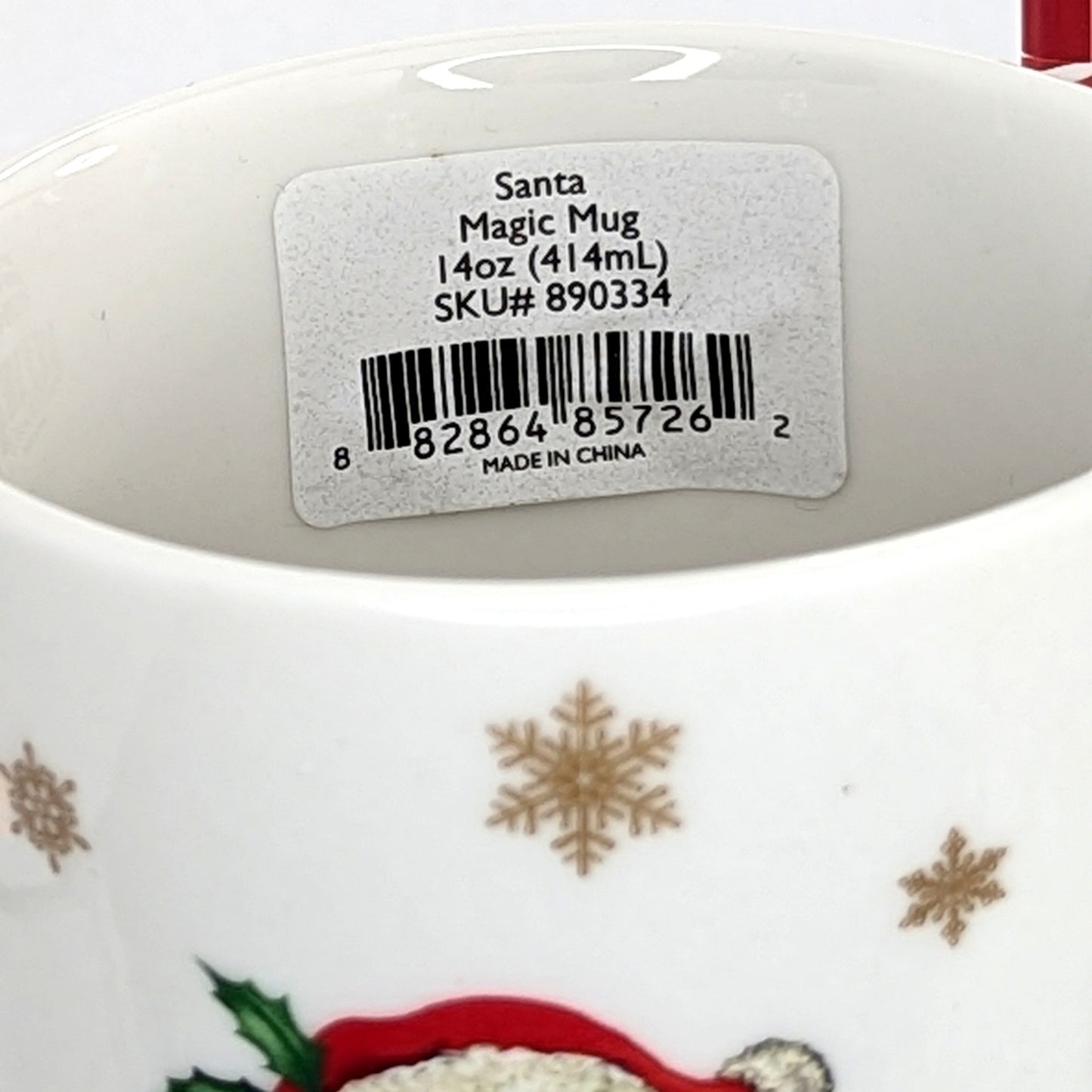 LENOX Christmas Heat Changing Santa Magic Mug 14 oz Coffee Cup NIB Holiday Gift