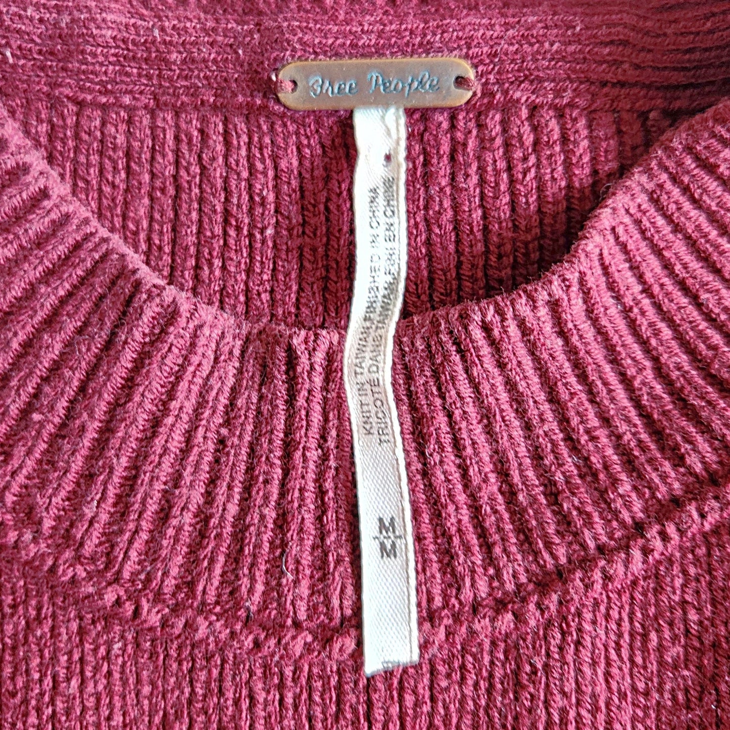 Free People Easy Street Oversized Slouchy Colorblock Tunic Sweater Peach Combo | Women's Size M