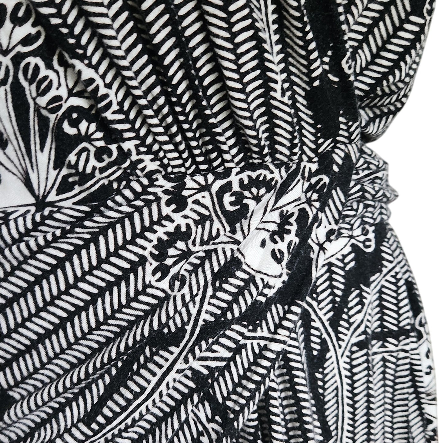Anthropologie Women's Black & White Draped Lorine Top by Deletta Size M