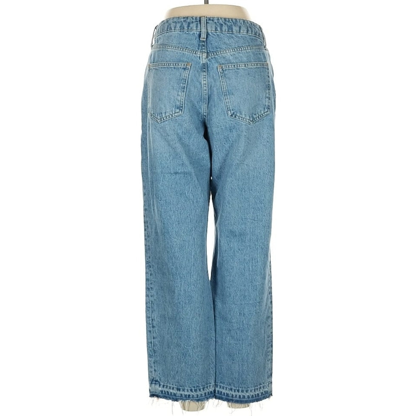 Boden Women's High Rise Straight Leg Jeans Light Wash Blue Size 8R US | 12R UK