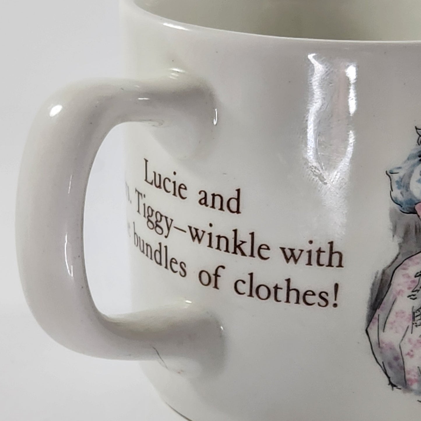 Vintage 1990s Wedgwood Beatrix Potter Peter Rabbit Plate & Mrs. Tiggy-Winkle Mug