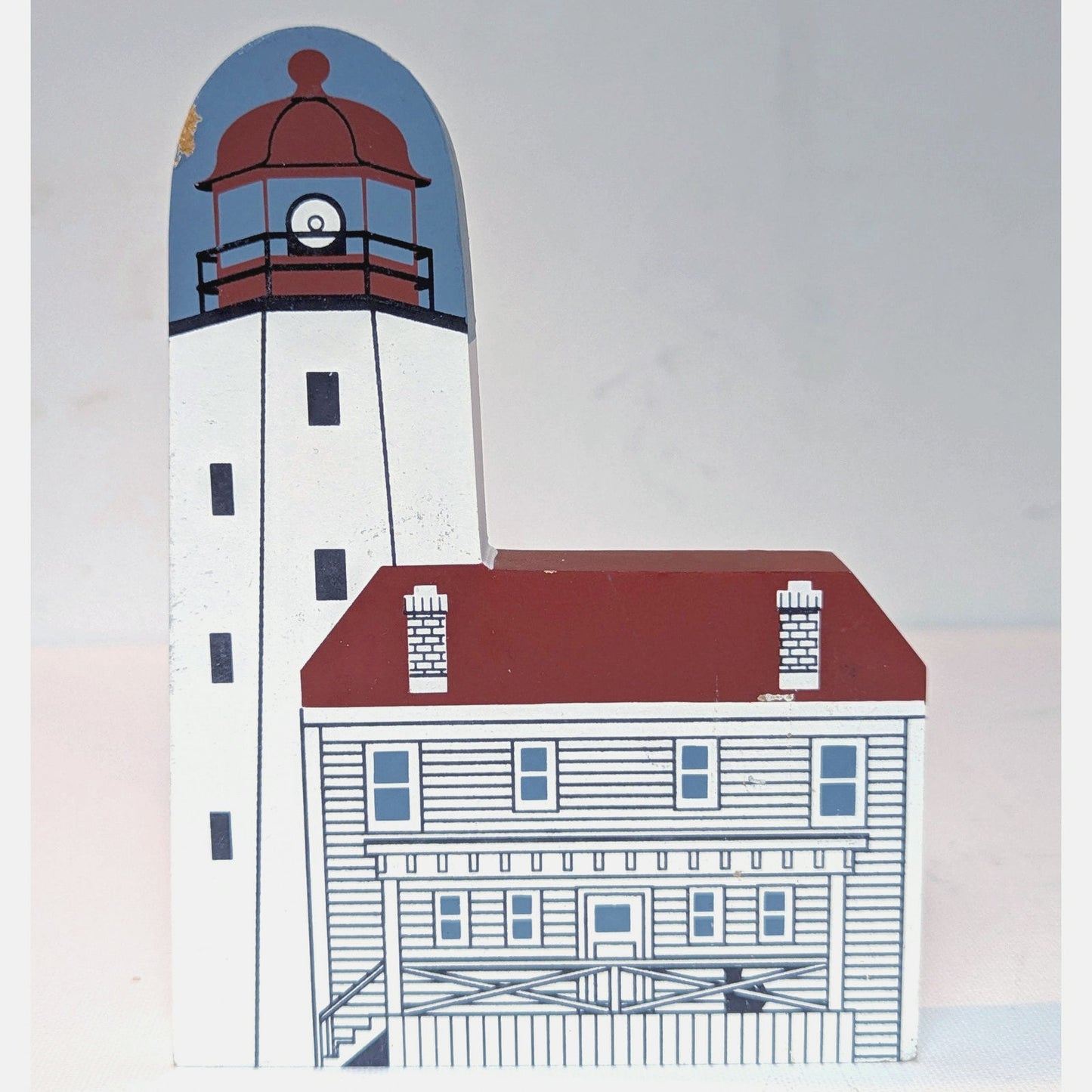 Cat's Meow Vintage 1990 Sandy Hook Lighthouse, Lighthouse Series Signed 1995
