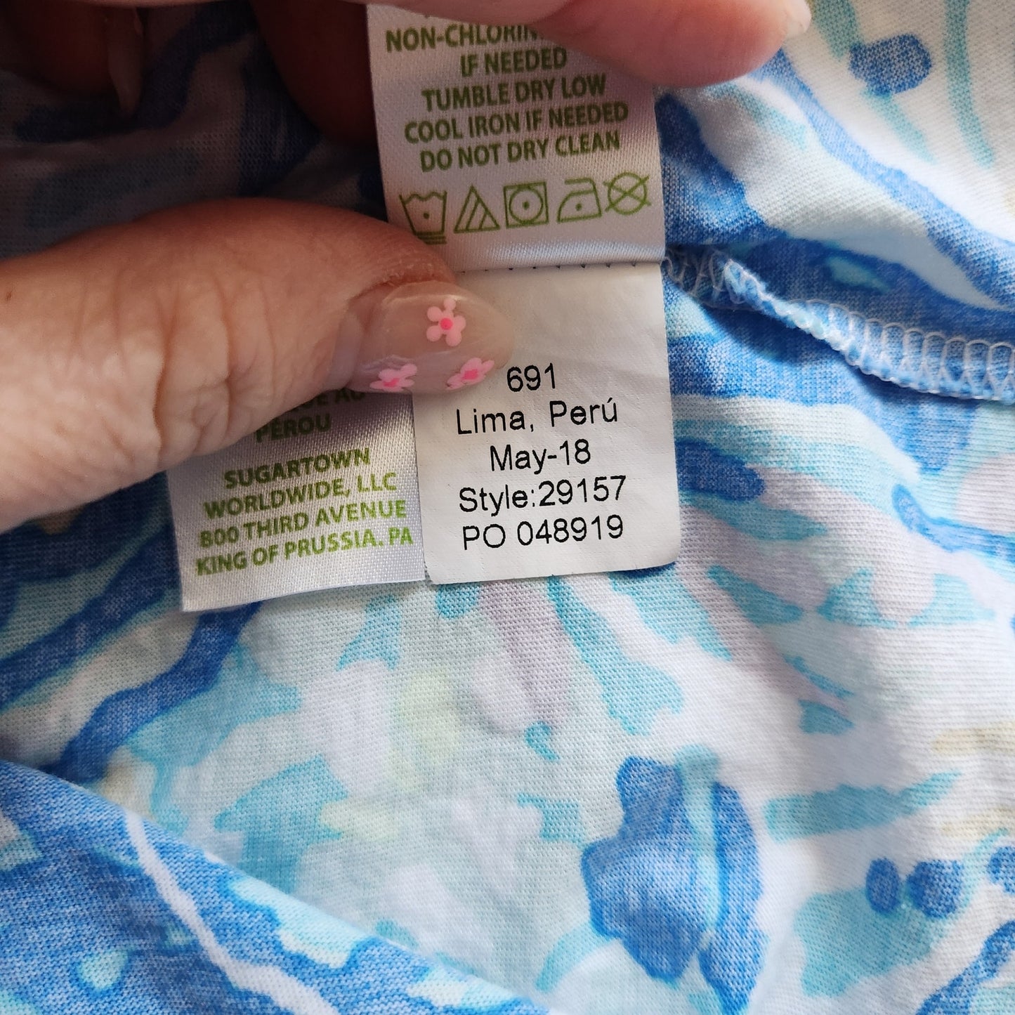 Lilly Pulitzer Girls Mini Linden Dress Bennet Blue Shell Size XL 12-14