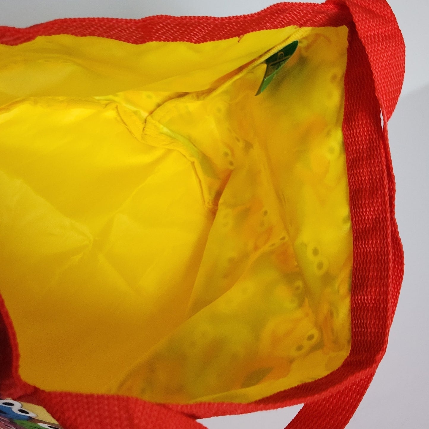 Sesame Street Elmo Kids Collapsible Nylon Gift Basket Bucket Tote Bag