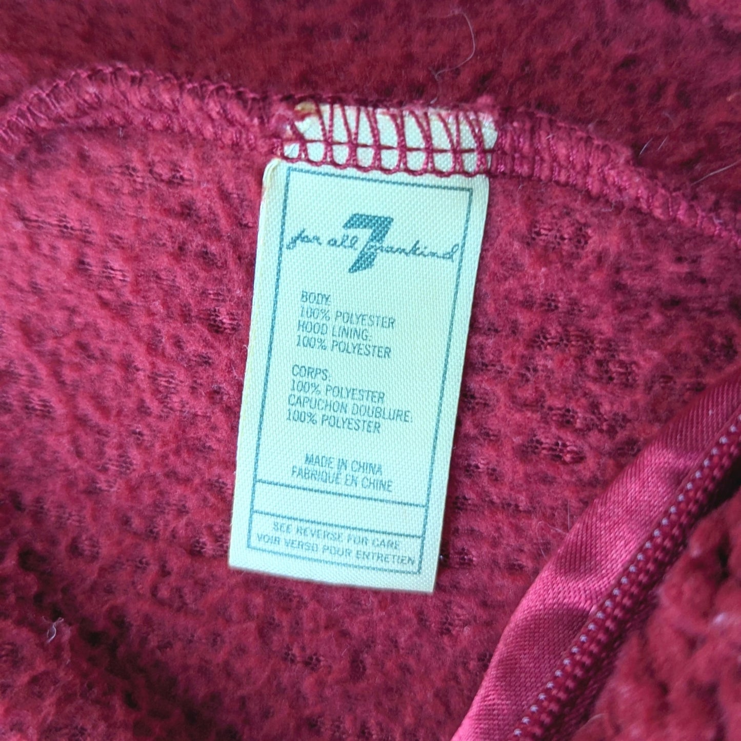 7 For All Mankind Infant Baby Faux Shearling Hooded Cranberry Coverall Sz 3 Mos