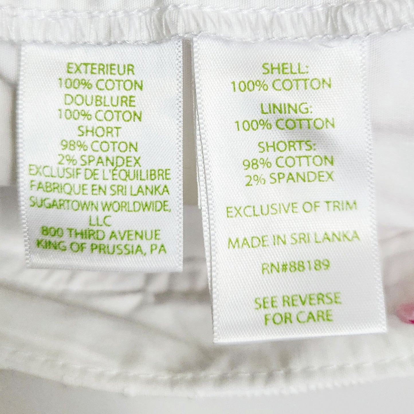 Lilly Pulitzer Lorelie Skort Resort White Leaf Eyelet Skirt | Women's Size 2