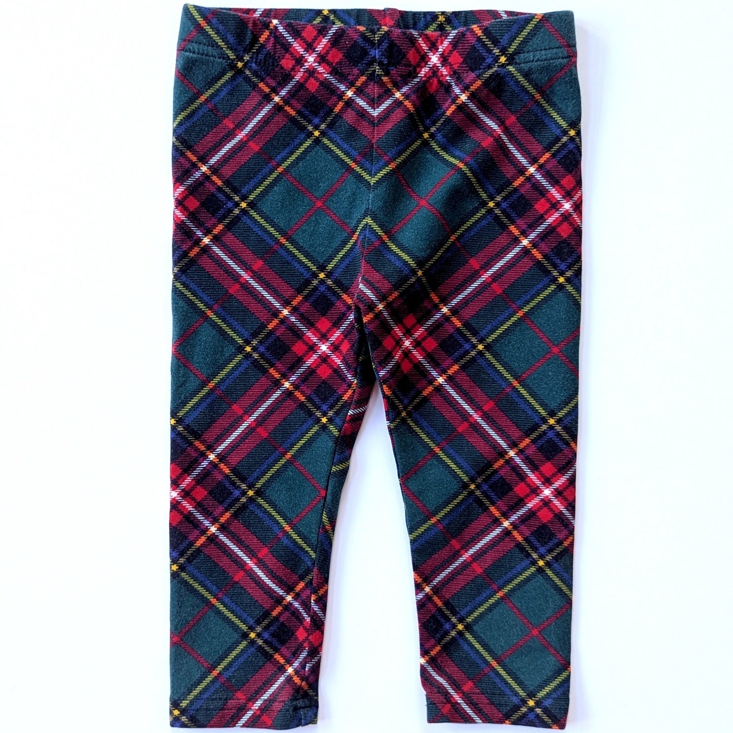 Ralph Lauren Red and green plaid leggings size 12 months