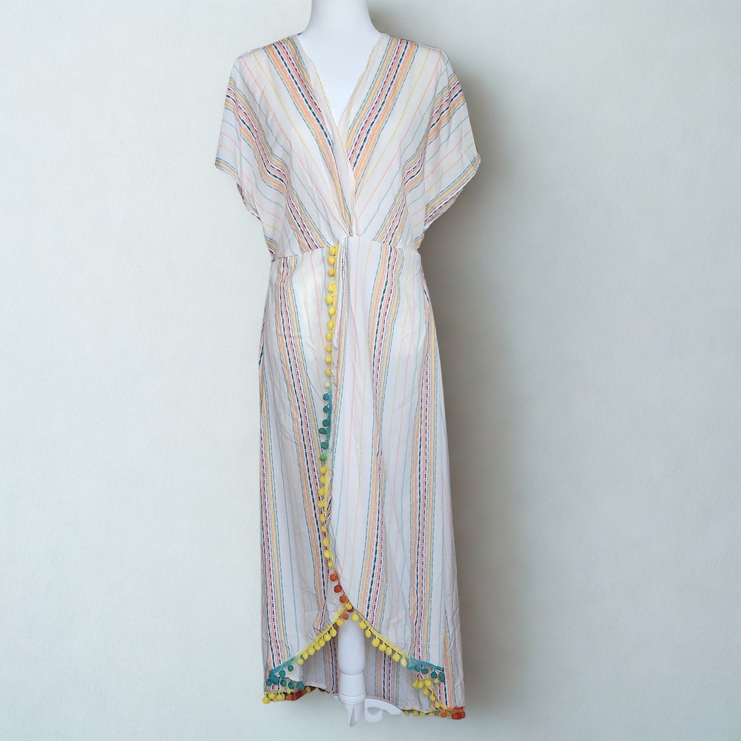 America & Beyond Women's Rainbow Sunshine Maxi Beach Cover-up Size XL