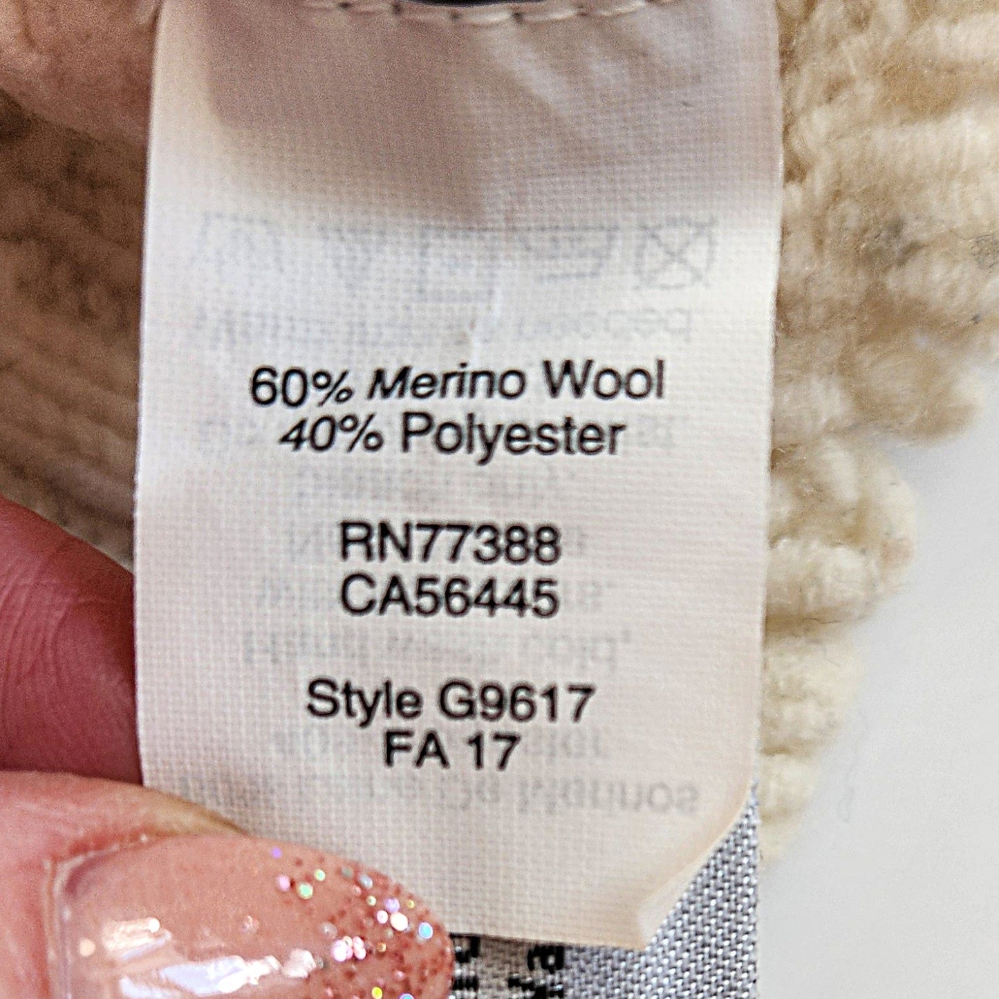 Madewell Stitchmix Pullover Sweater Ivory Merino Wool Size Small EUC
