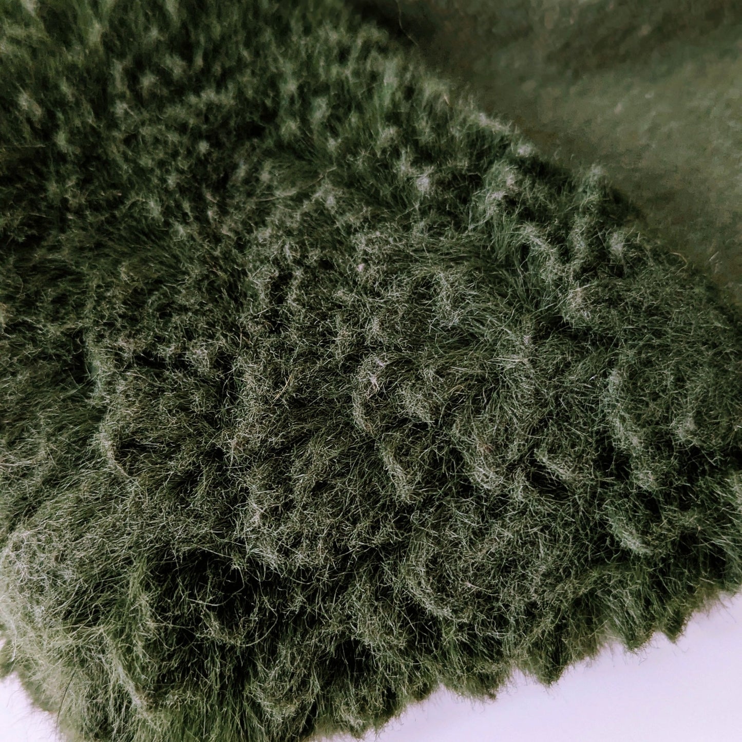 Saks Fifth Avenue Faux Fur Cuffs Sweater Olive Green Size Small