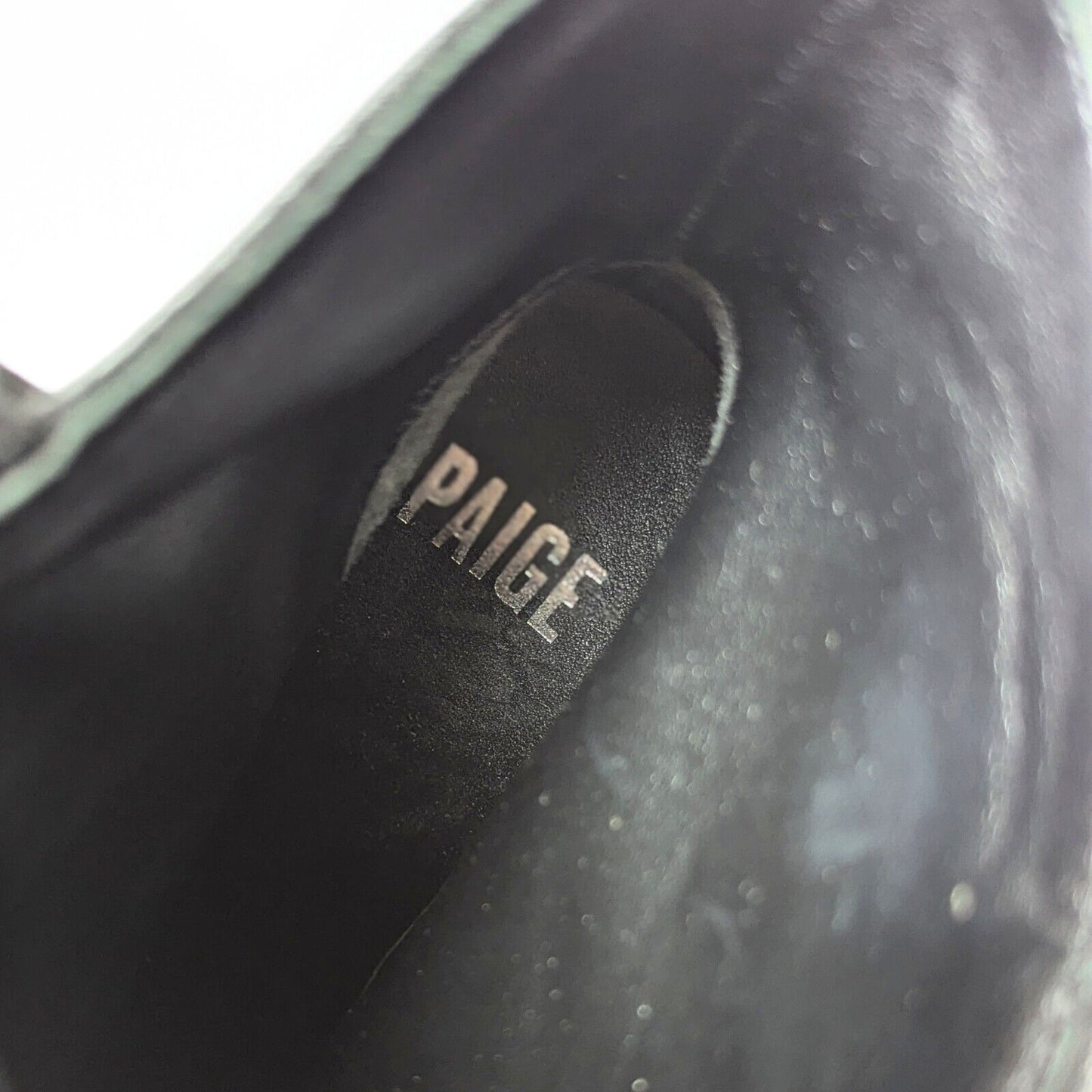 Paige Black Pebbled Leather Heeled Ankle Booties w/ Pewter Stud Size 7.5 NWOT