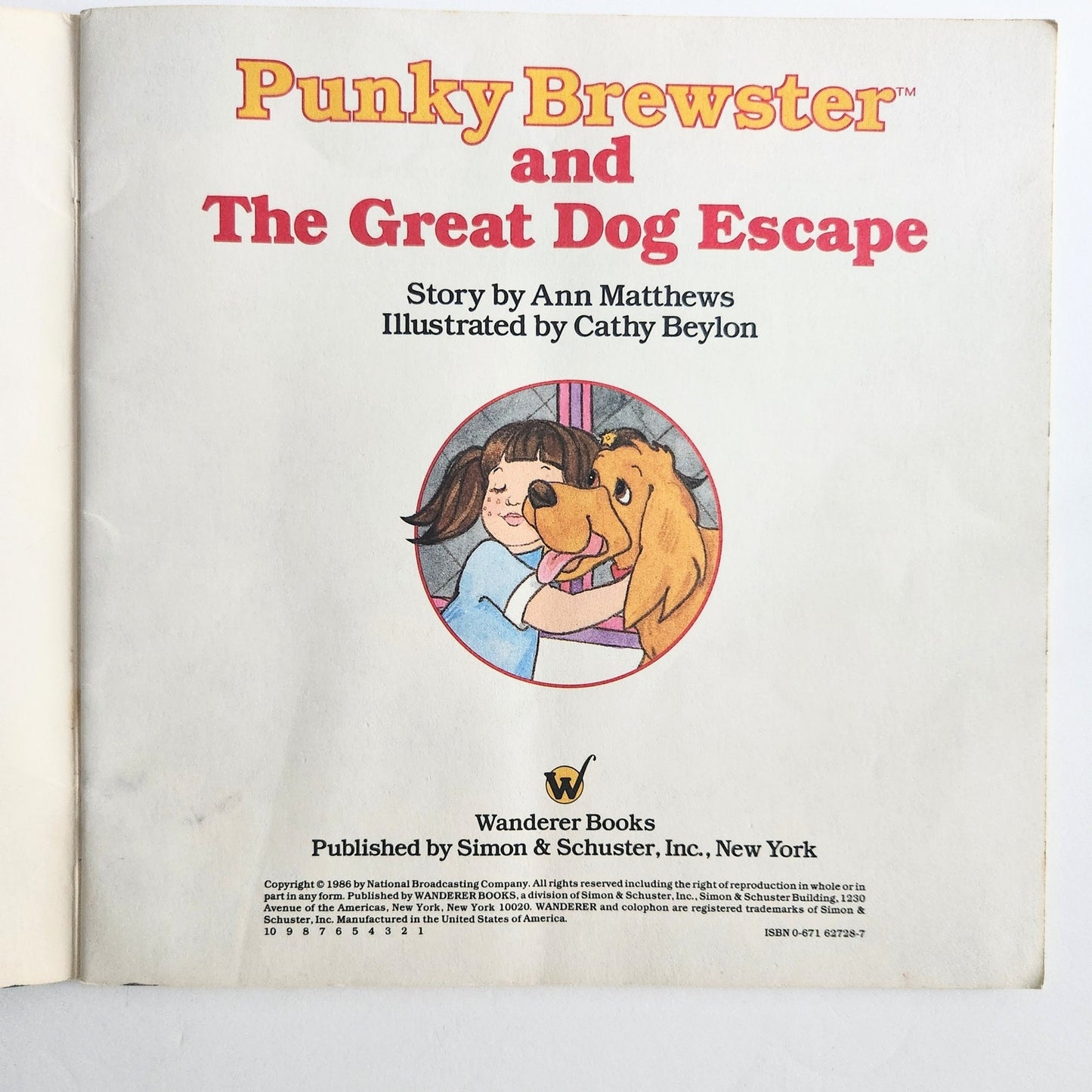 Simon & Schuster Vintage 1980s Paperback Kids Book Punky Brewster and the Great Dog Escape