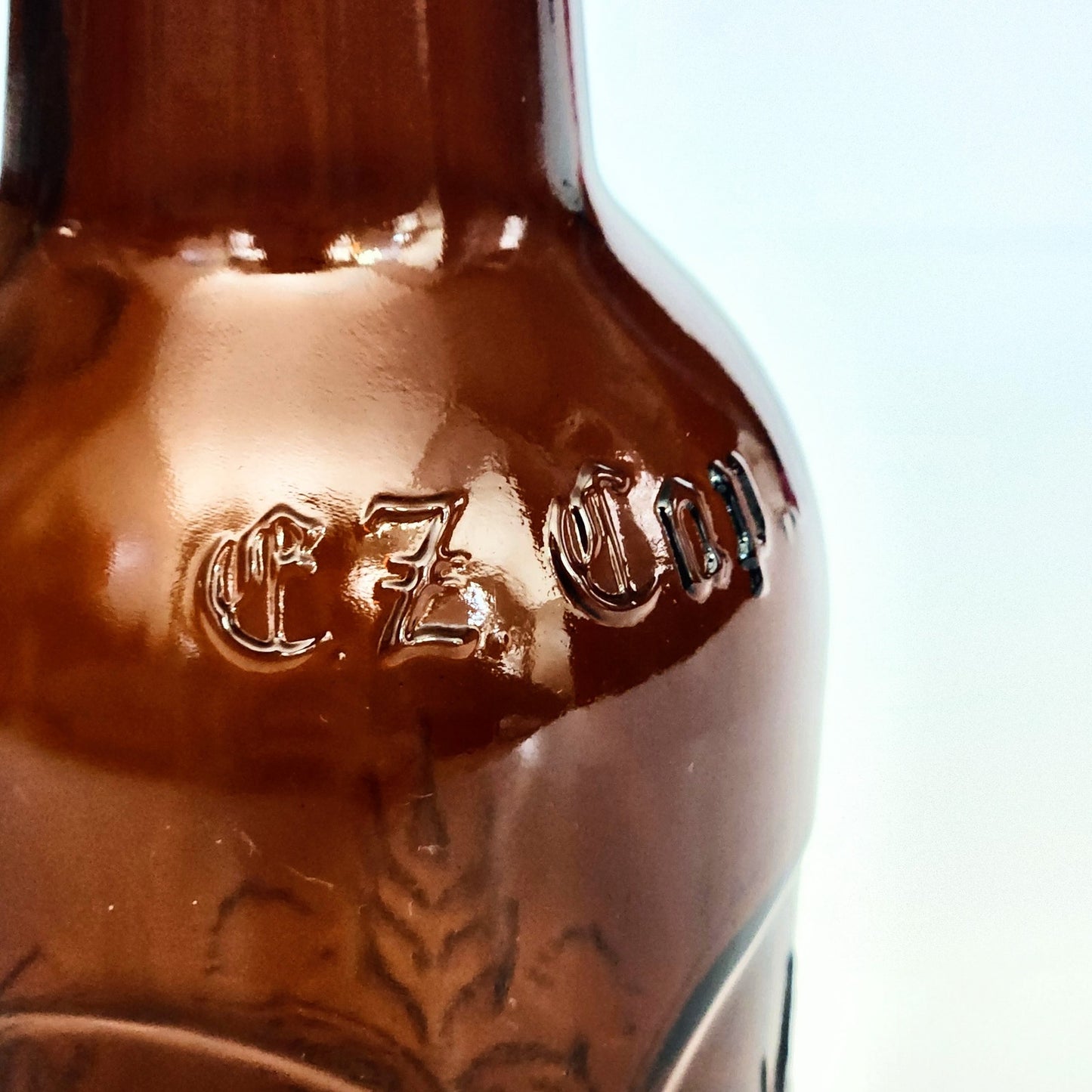 Vintage Dr JM McGillicudy's Sasparilla Brown Amber Embossed Glass Bottle EZ Cap
