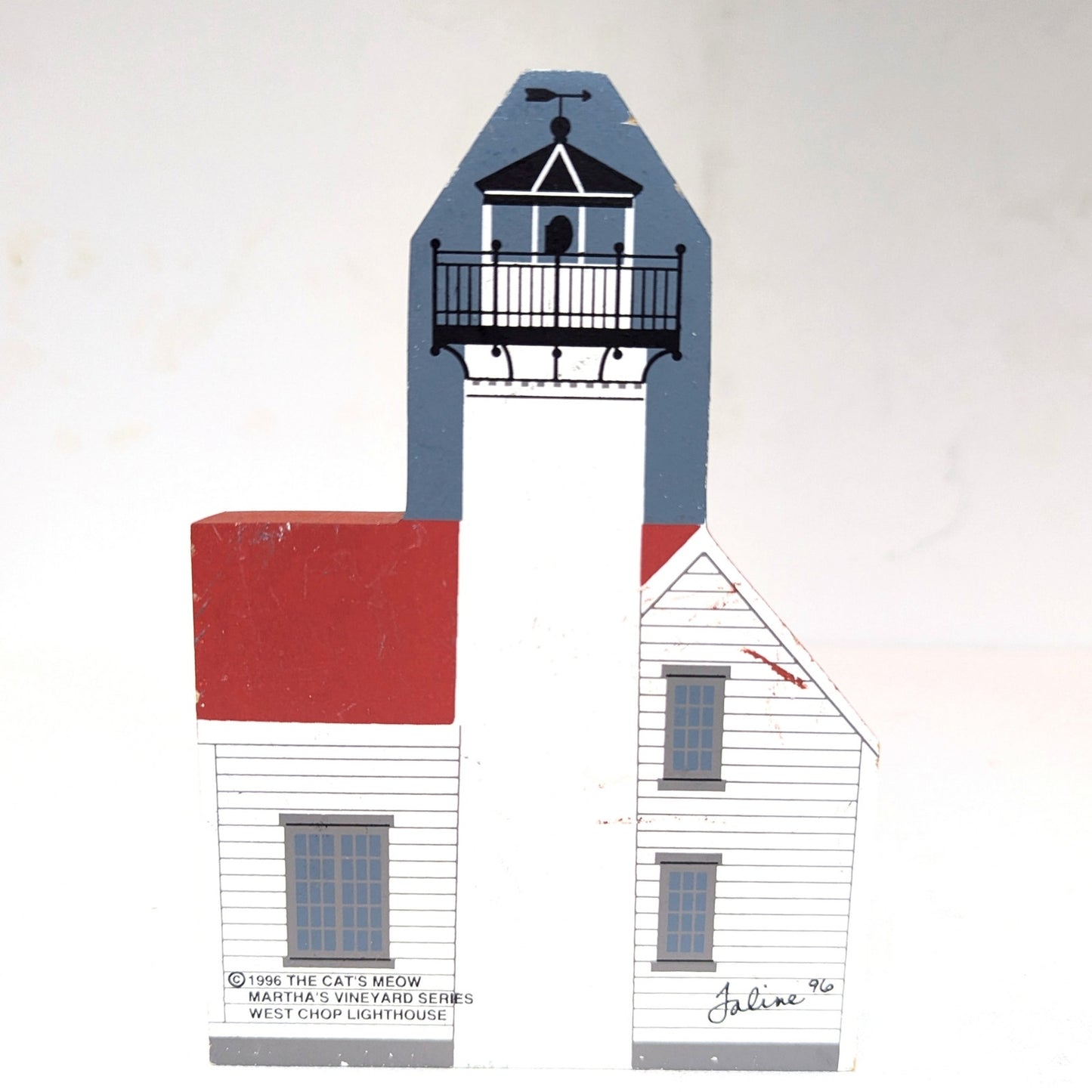 Cat's Meow Village Vintage 1996 West Chop Lighthouse, Martha's Vineyard Series