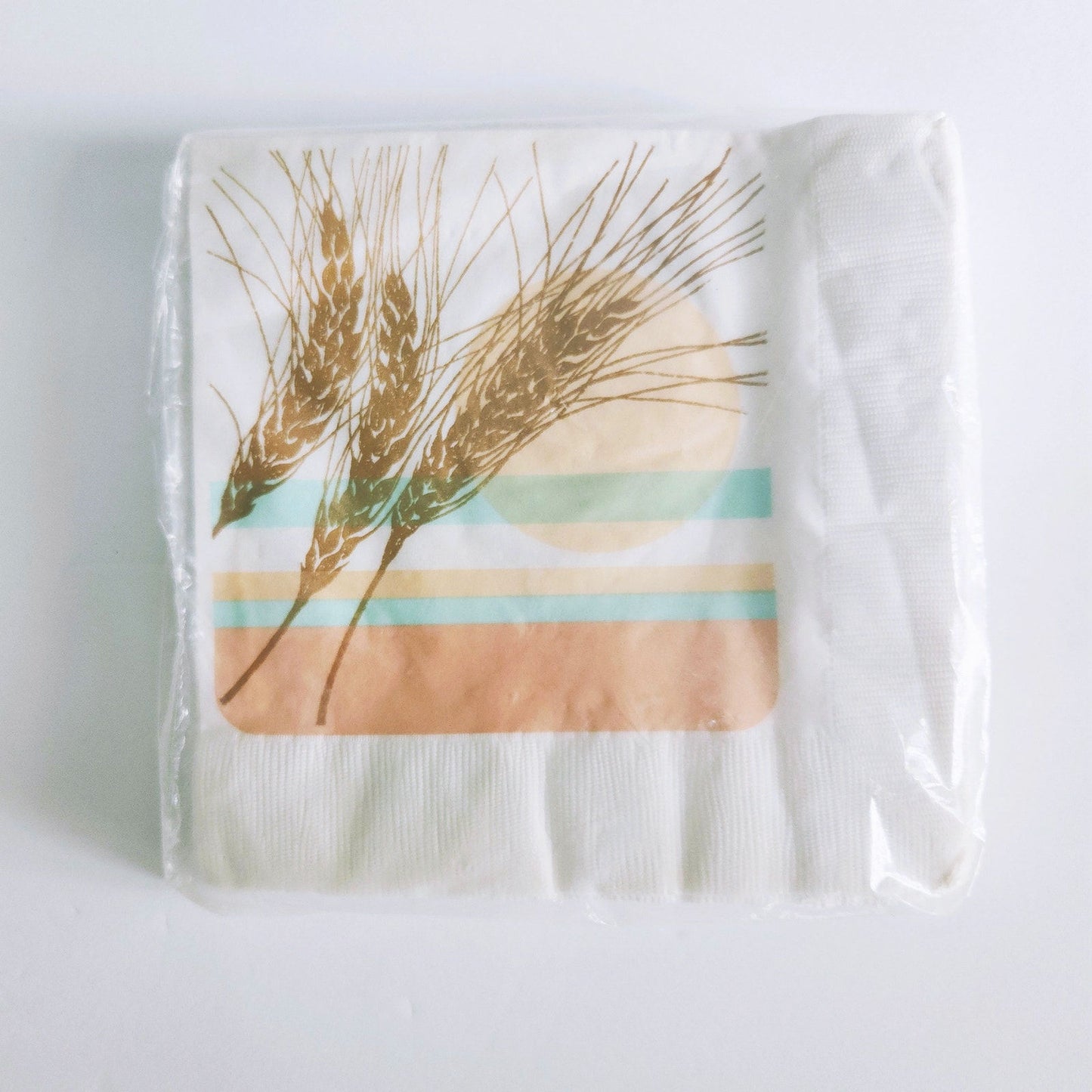 Current Vintage 1983 24 2-Ply Wheat Sunset Facial Paper Napkins Unsealed