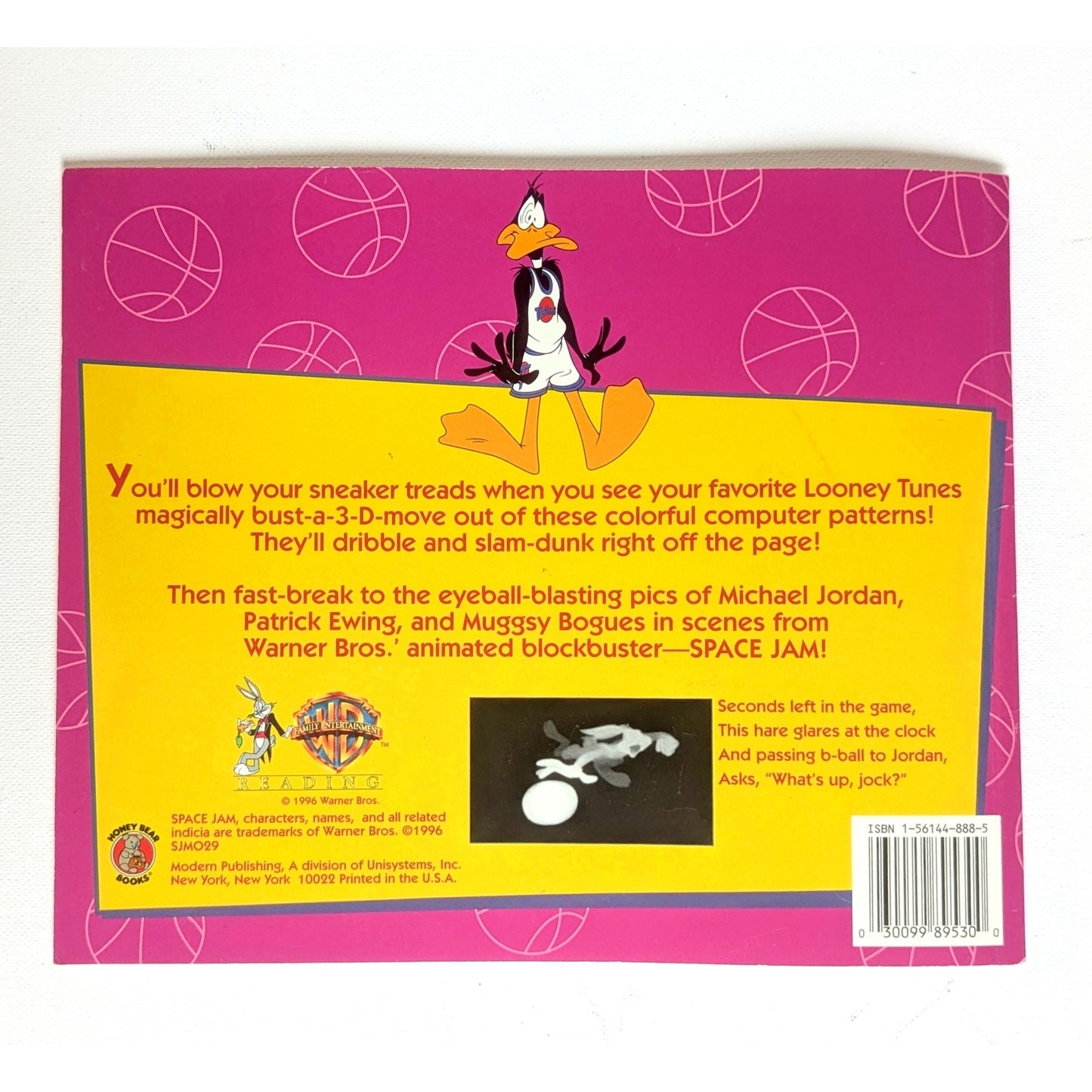 Warner Bros Vintage 1996 Space Jam Magic Eye Illusion Looney Tunes Book