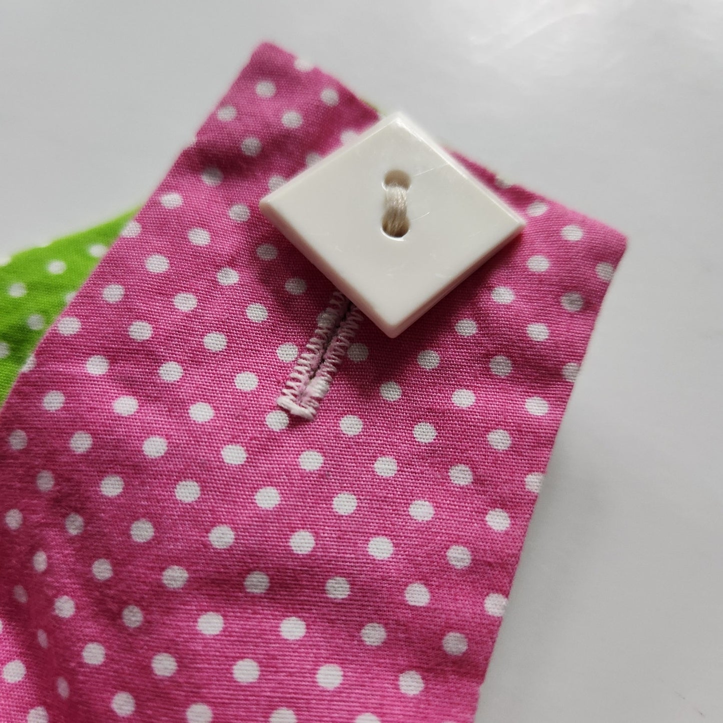 Beaux et Belles New Orleans 2-piece Pink & Green Polka Dot Flip Flops Set Size 6