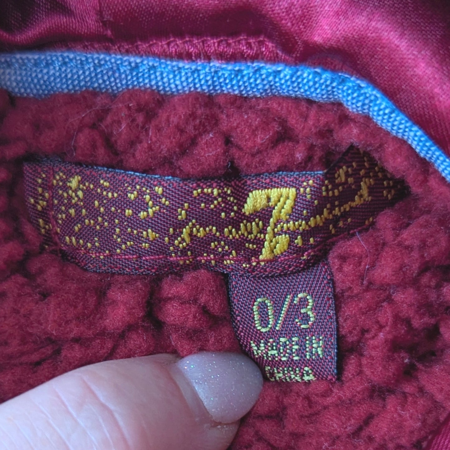 7 For All Mankind Infant Baby Faux Shearling Hooded Cranberry Coverall Sz 3 Mos