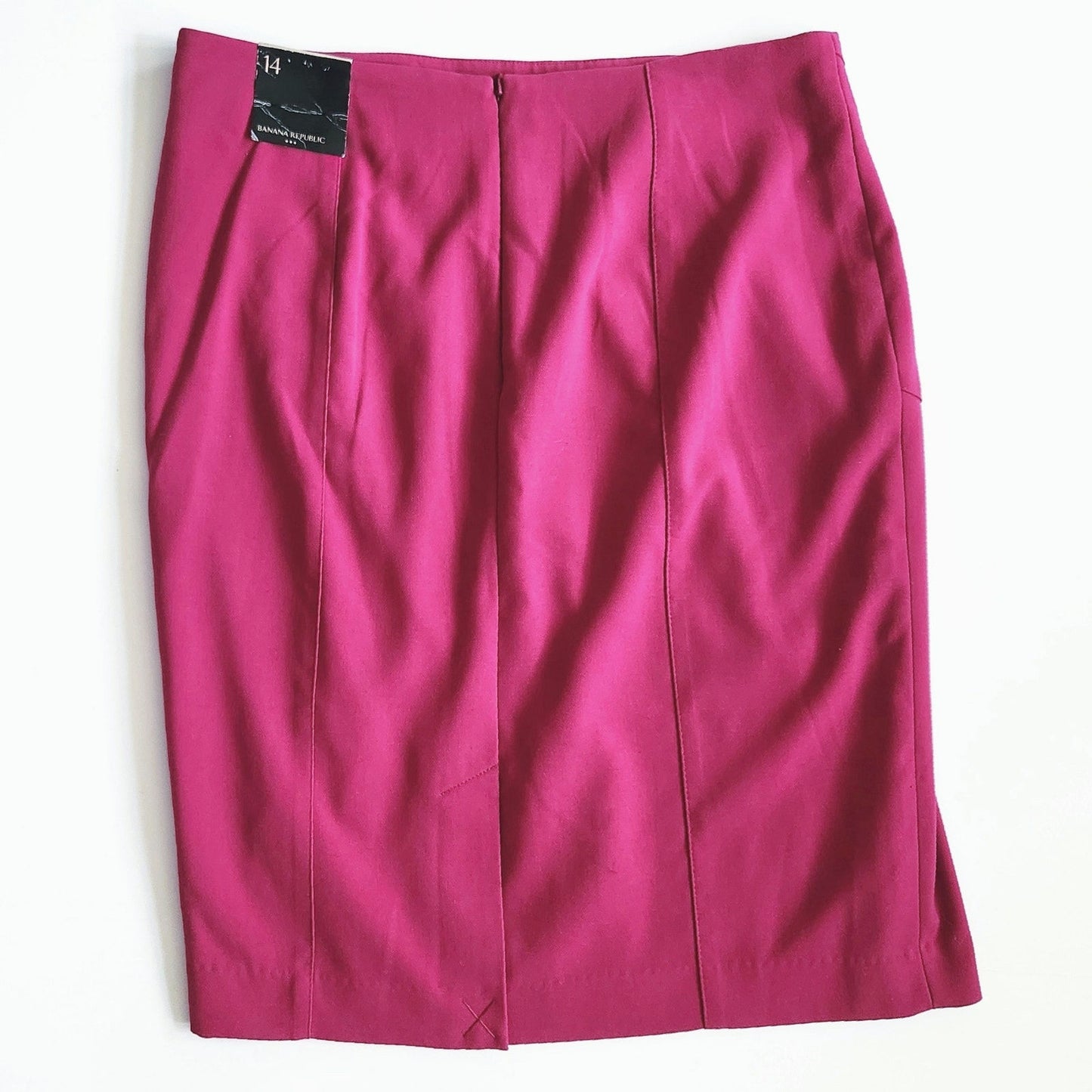 Banana Republic Ponte Seamed Pencil Skirt – Cerise Pink – Size 14 – NWT