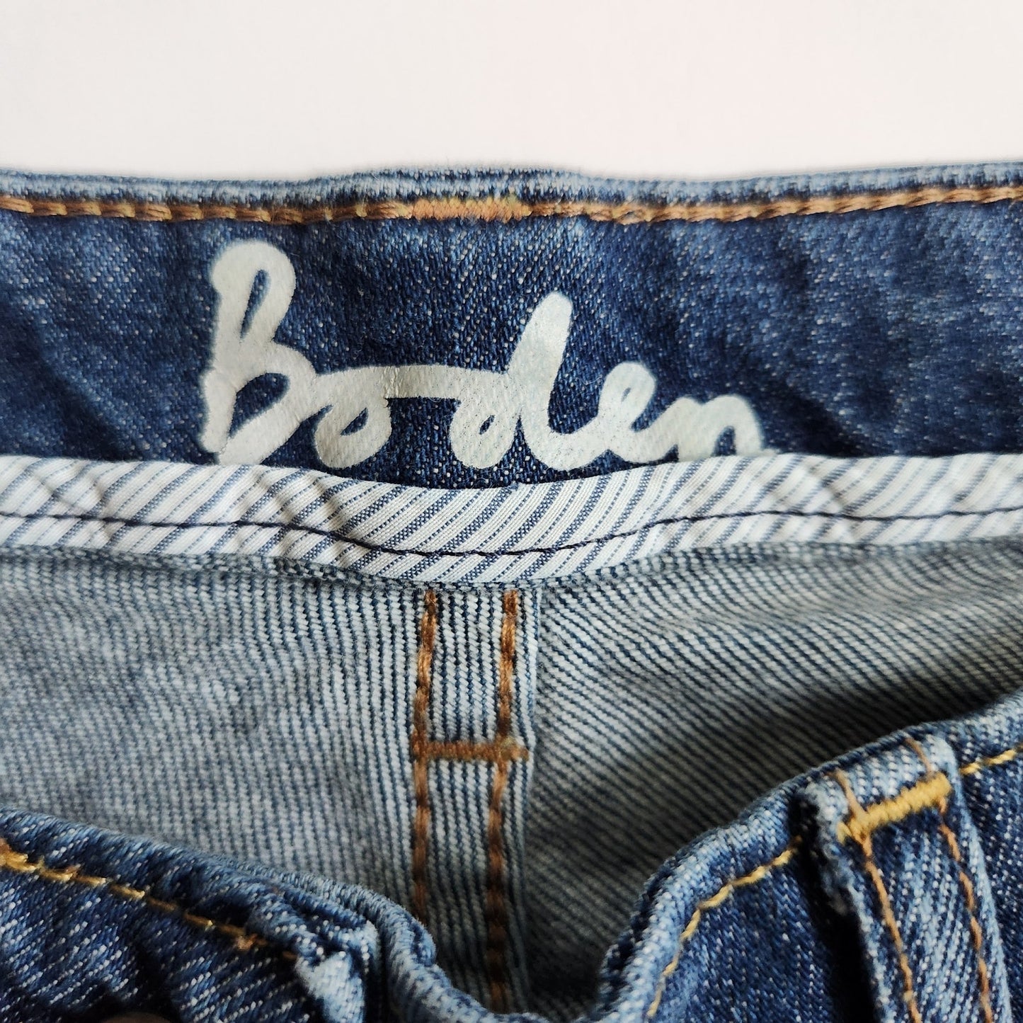 Boden Women's High Rise Flare Leg Boot Cut Indigo Blue Jeans Size 8L US | 12L UK