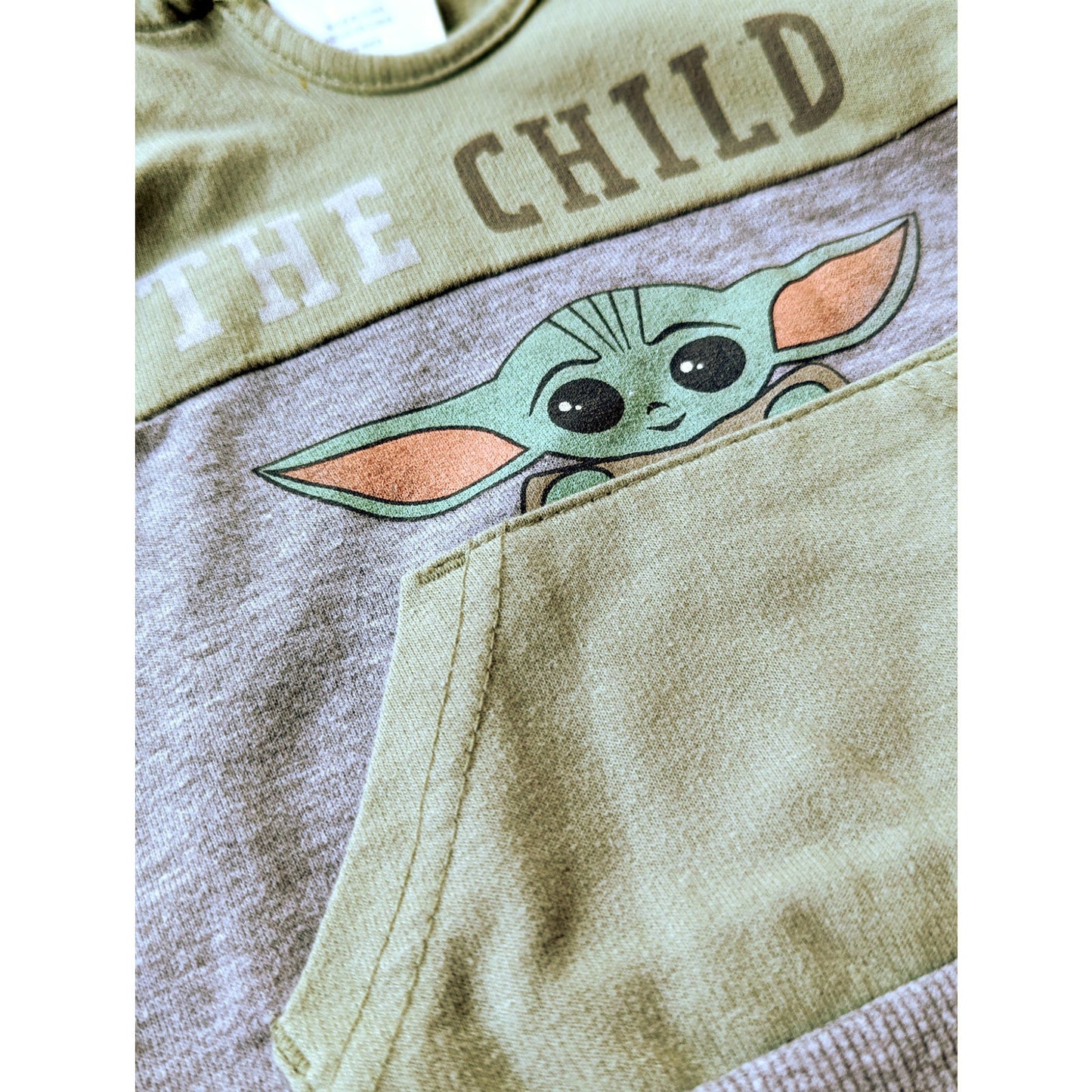 Star Wars Baby Yoda French Terry Pullover Hoodie Grogu The Child Size 12 months