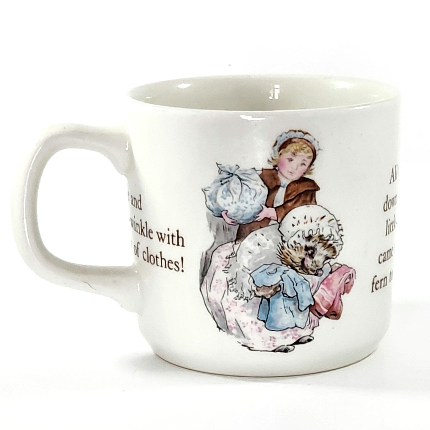 Vintage 1990s Wedgwood Beatrix Potter Peter Rabbit Plate & Mrs. Tiggy-Winkle Mug