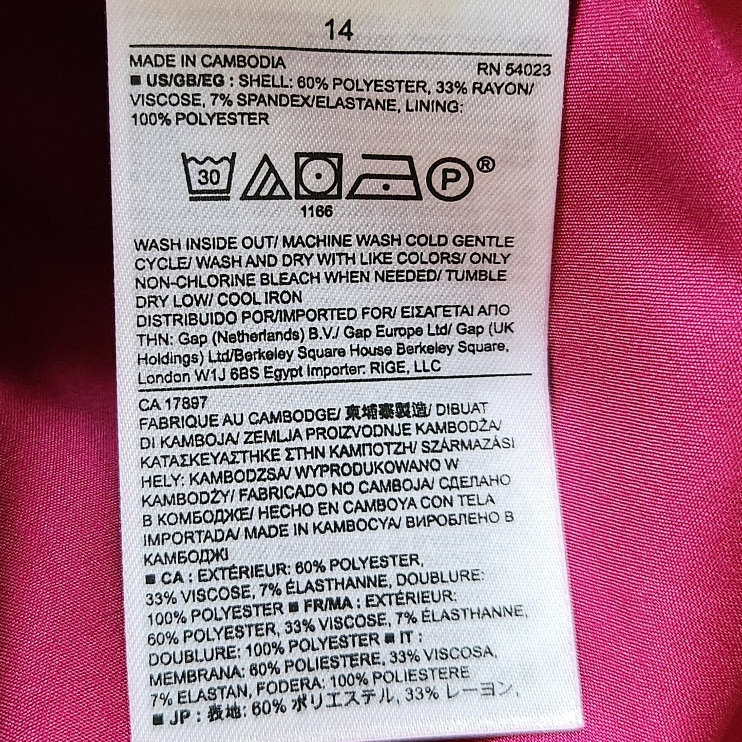 Banana Republic Ponte Seamed Pencil Skirt – Cerise Pink – Size 14 – NWT